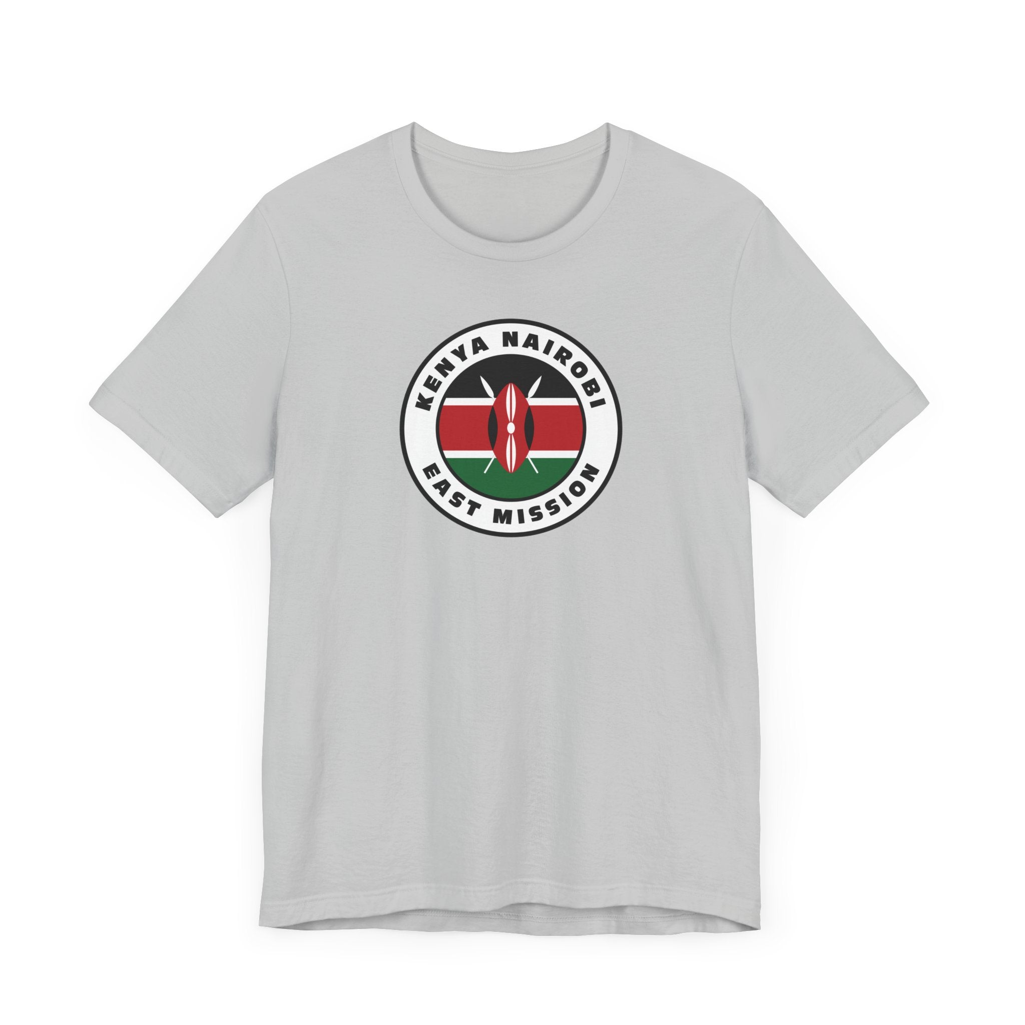 Kenya Nairobi East Mission Flag Logo (White Border) T-shirt - Mission Wishlist - LDS Missionary Gift Store