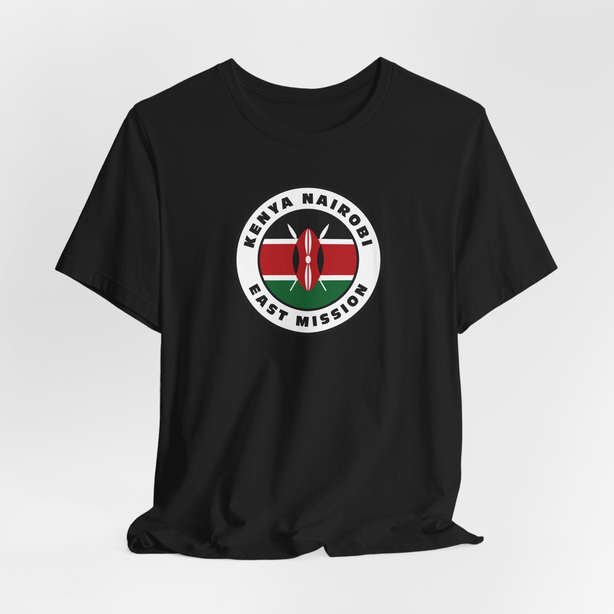 Kenya Nairobi East Mission Flag Logo (White Border) T-shirt - Mission Wishlist - LDS Missionary Gift Store
