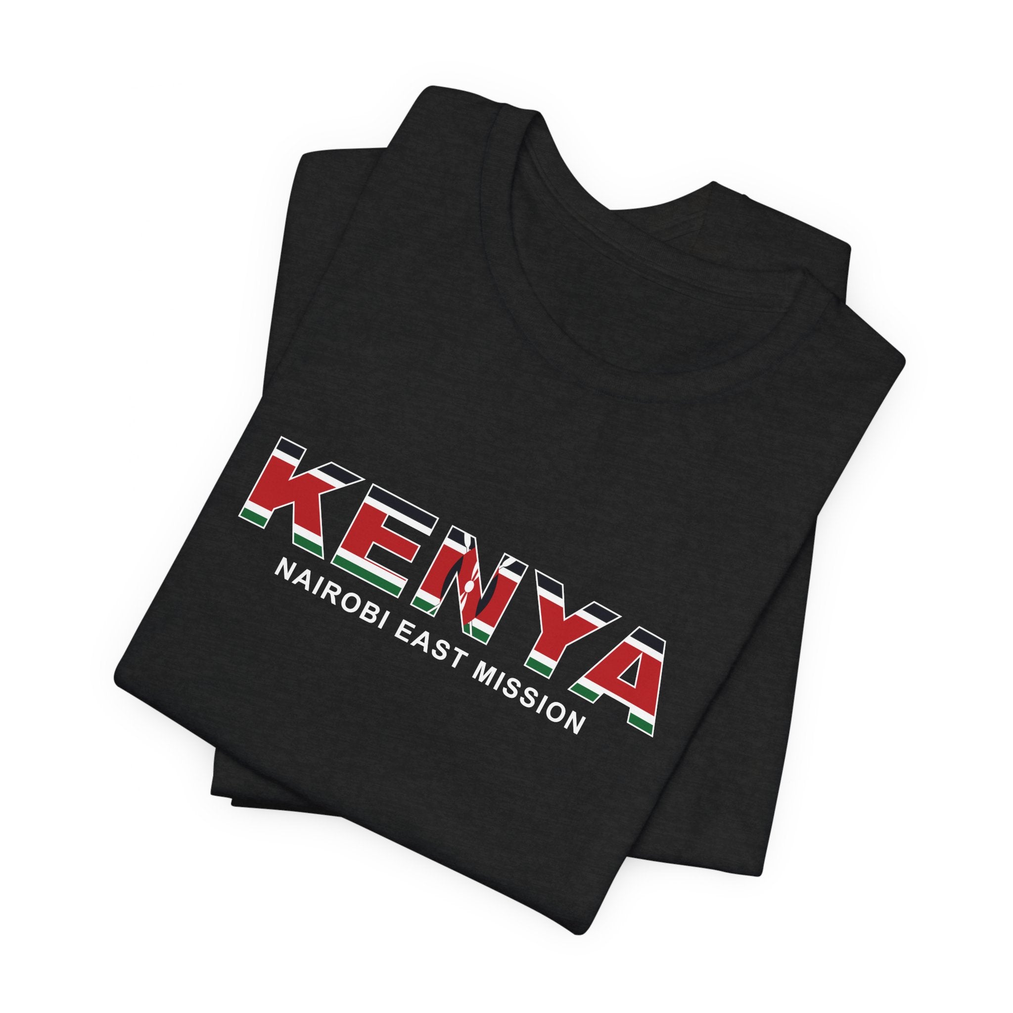Kenya Nairobi East Mission Flag Title T-shirt - Mission Wishlist - LDS Missionary Gift Store