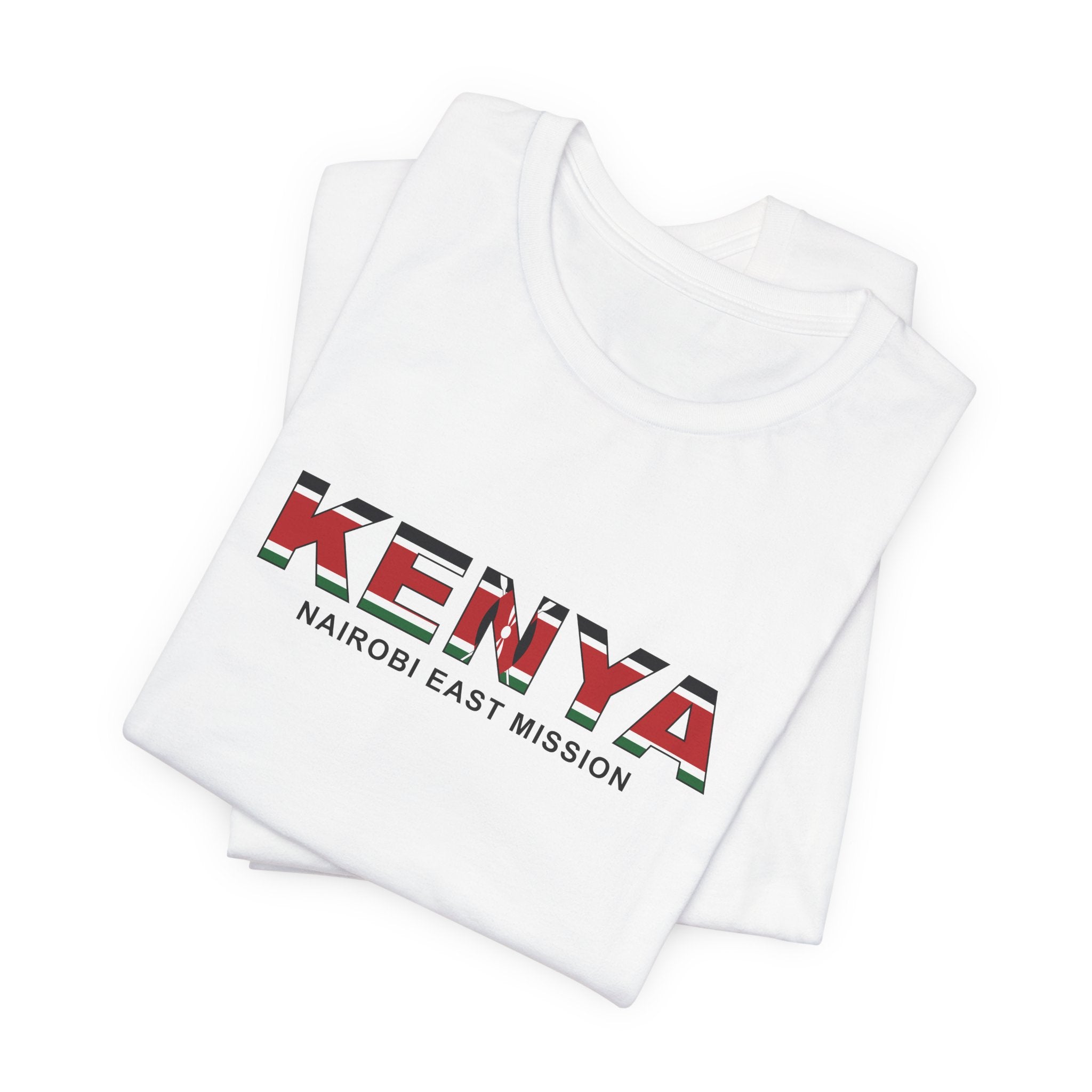 Kenya Nairobi East Mission Flag Title T-shirt - Mission Wishlist - LDS Missionary Gift Store