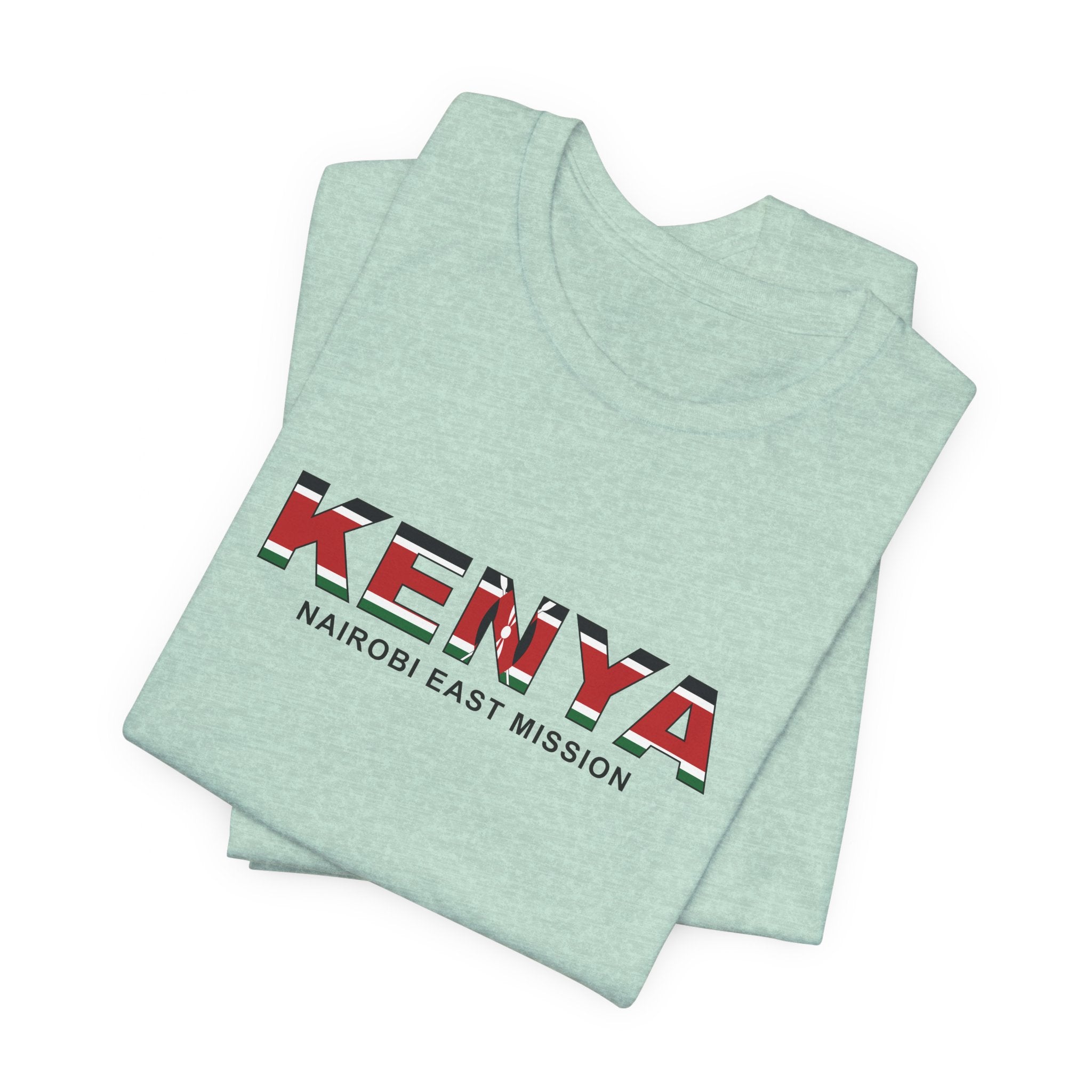 Kenya Nairobi East Mission Flag Title T-shirt - Mission Wishlist - LDS Missionary Gift Store