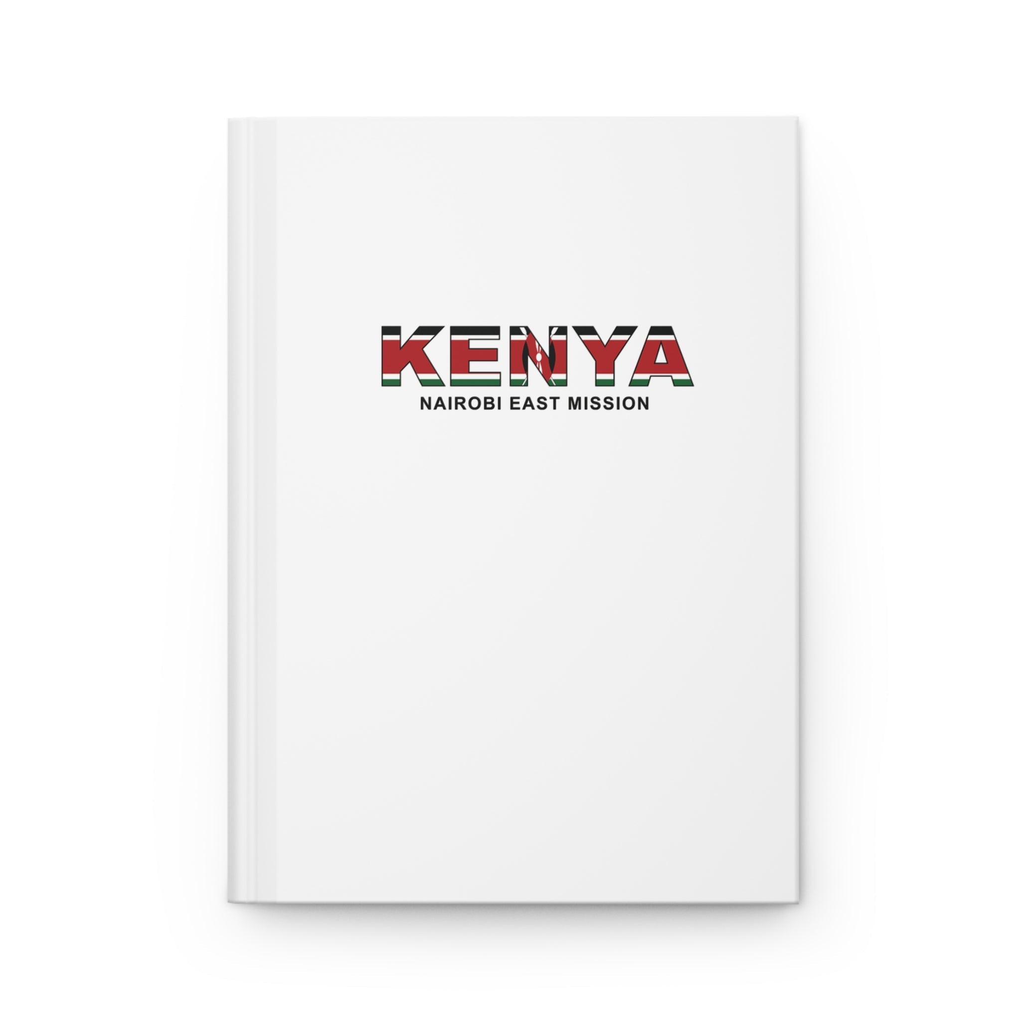 Kenya Nairobi East Mission Flag Title White Hardcover Journal Matte - Mission Wishlist - LDS Missionary Gift Store