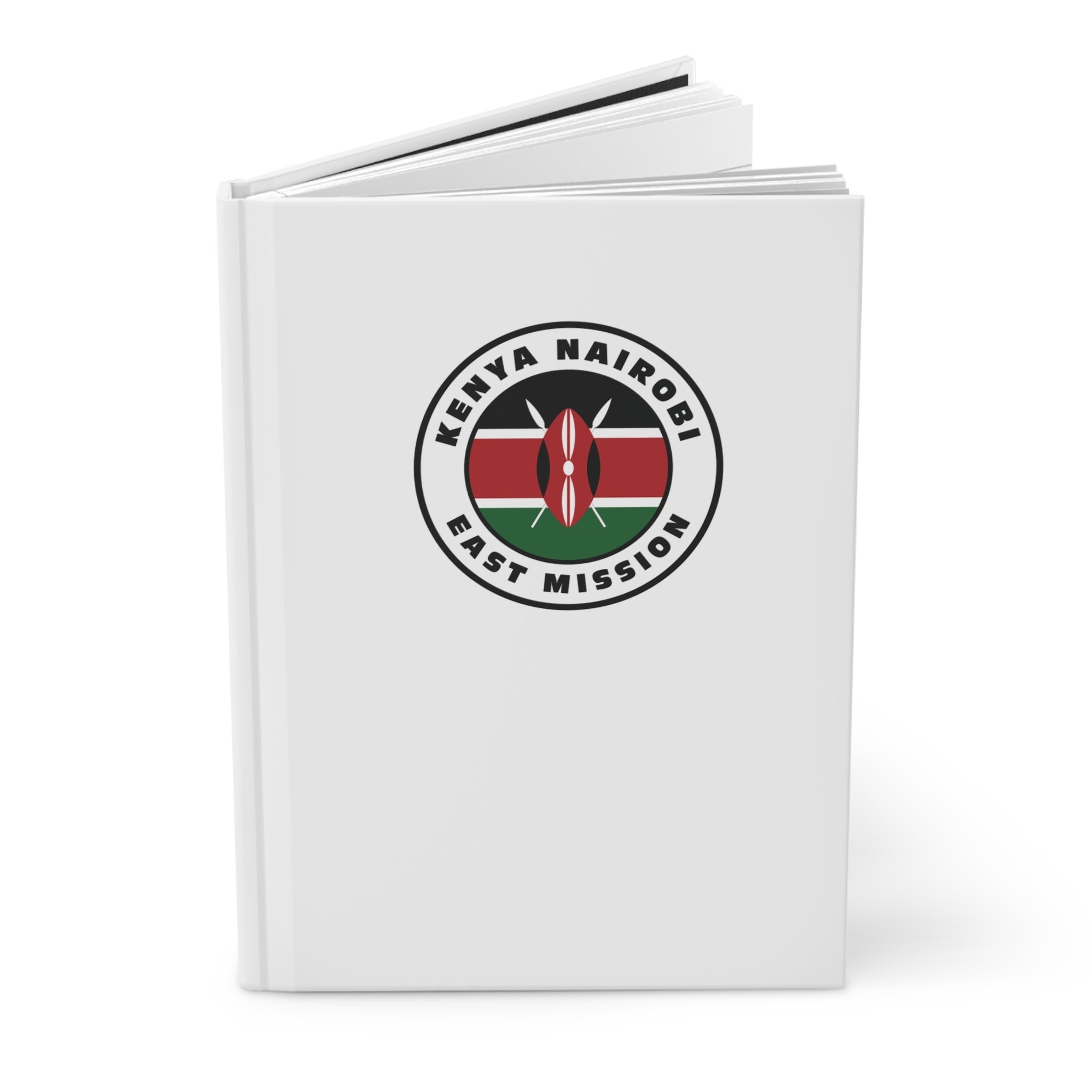 Kenya Nairobi East Mission Logo Design White Hardcover Journal Matte - Mission Wishlist - LDS Missionary Gift Store