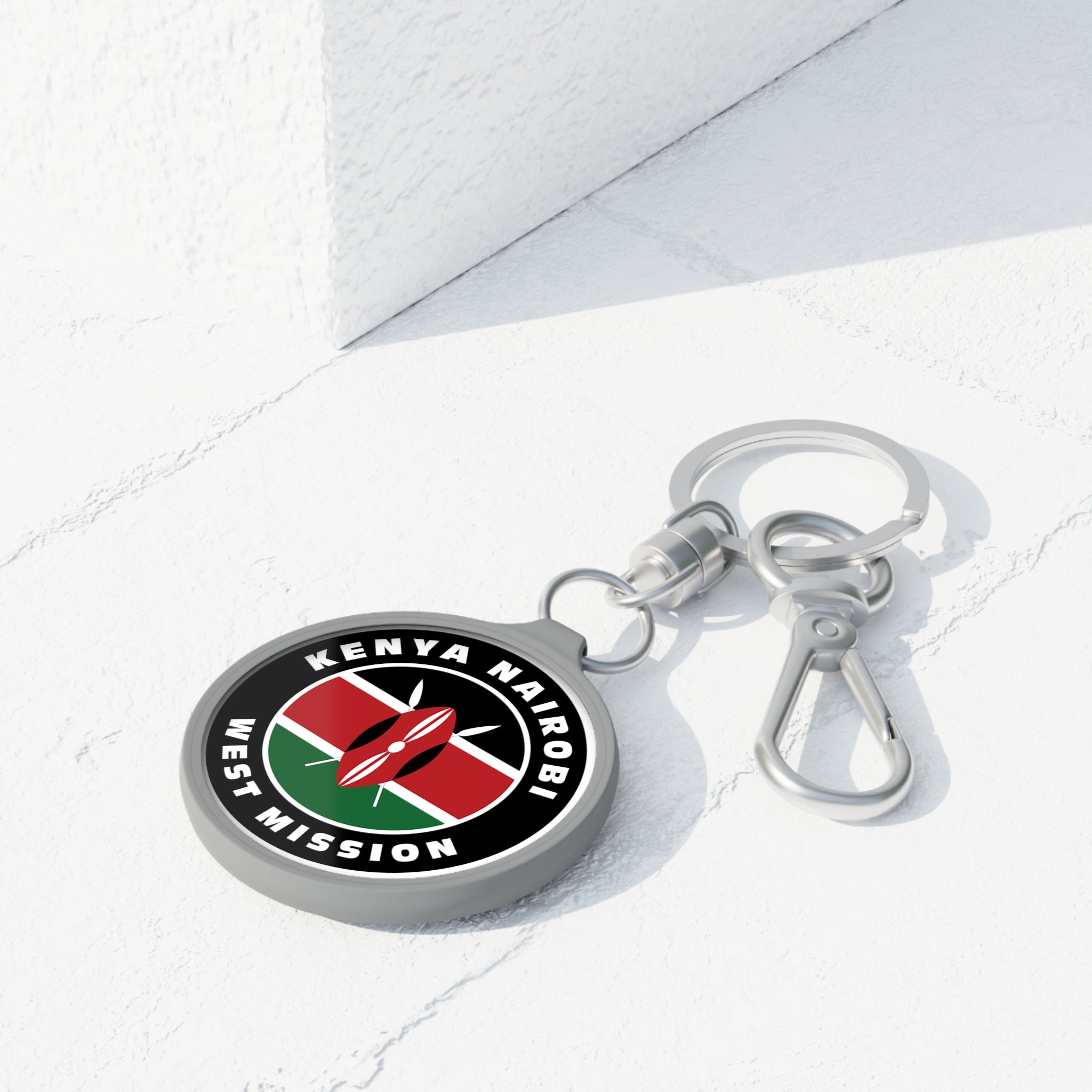Kenya Nairobi West Mission Circle Flag Key Tag - Mission Wishlist - LDS Missionary Gift Store