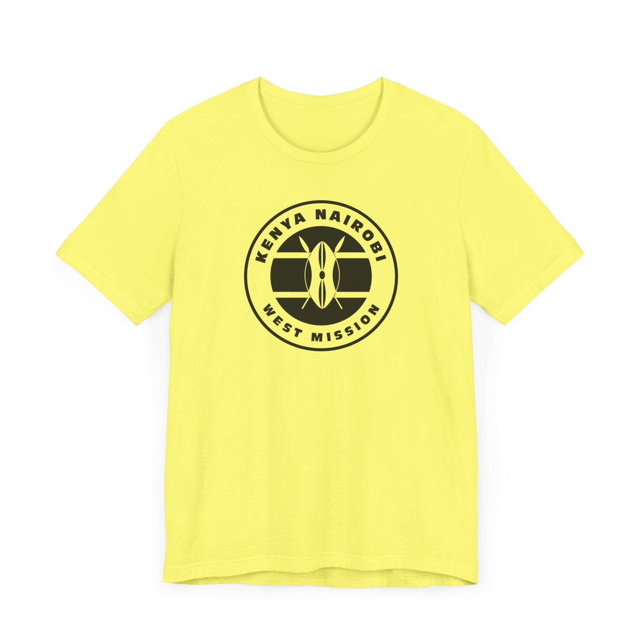 Kenya Nairobi West Mission Circular Monochrome Logo T-Shirt - Mission Wishlist - LDS Missionary Gift Store