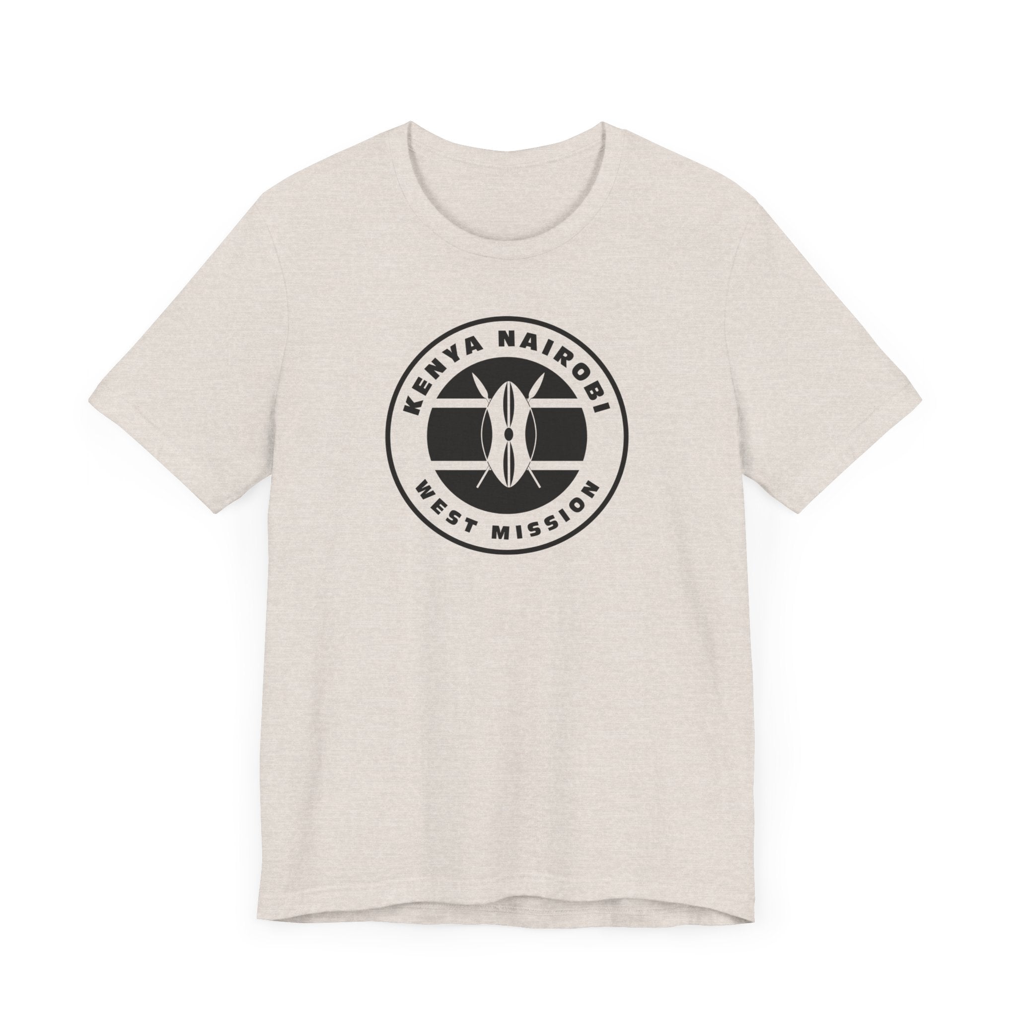 Kenya Nairobi West Mission Circular Monochrome Logo T-Shirt - Mission Wishlist - LDS Missionary Gift Store