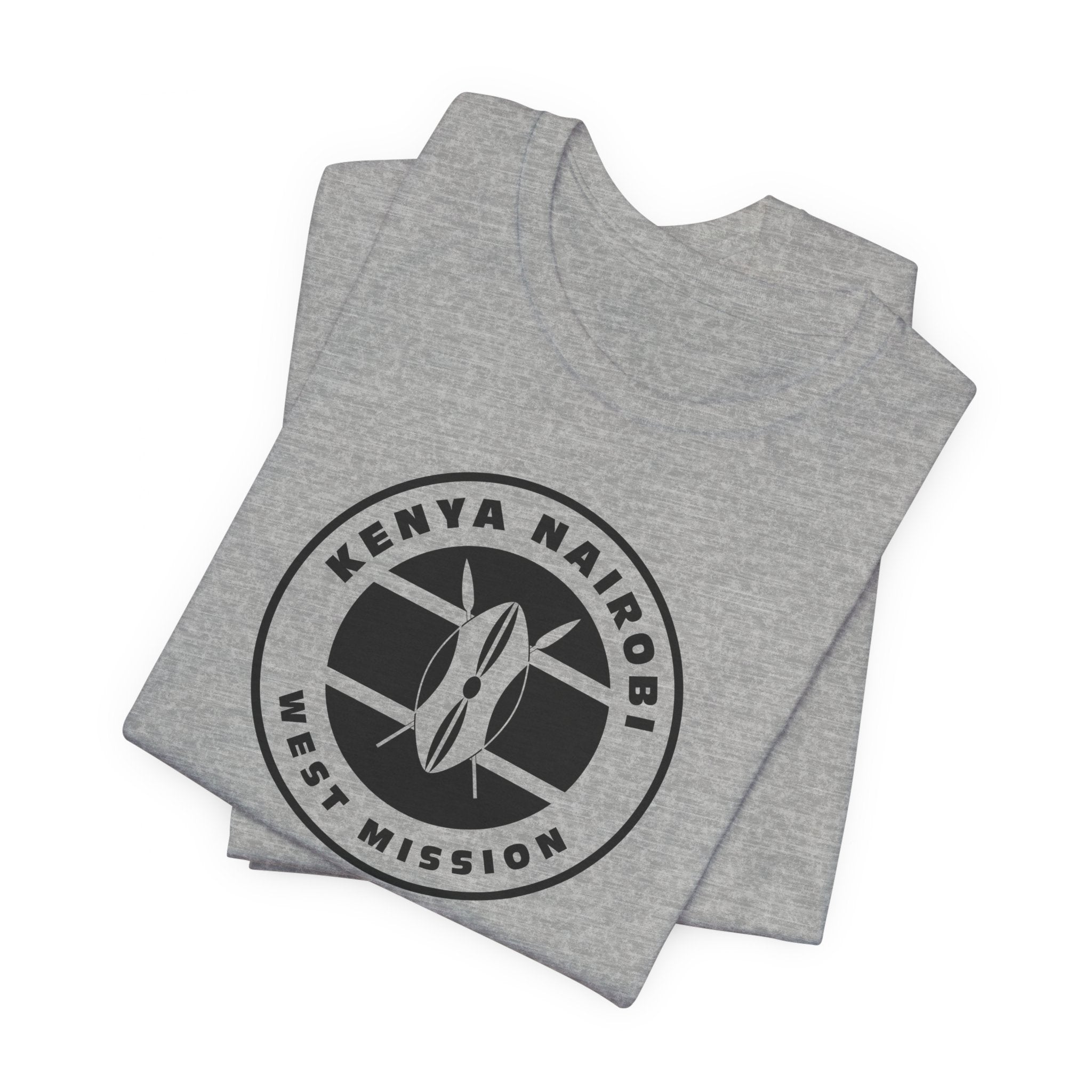 Kenya Nairobi West Mission Circular Monochrome Logo T-Shirt - Mission Wishlist - LDS Missionary Gift Store