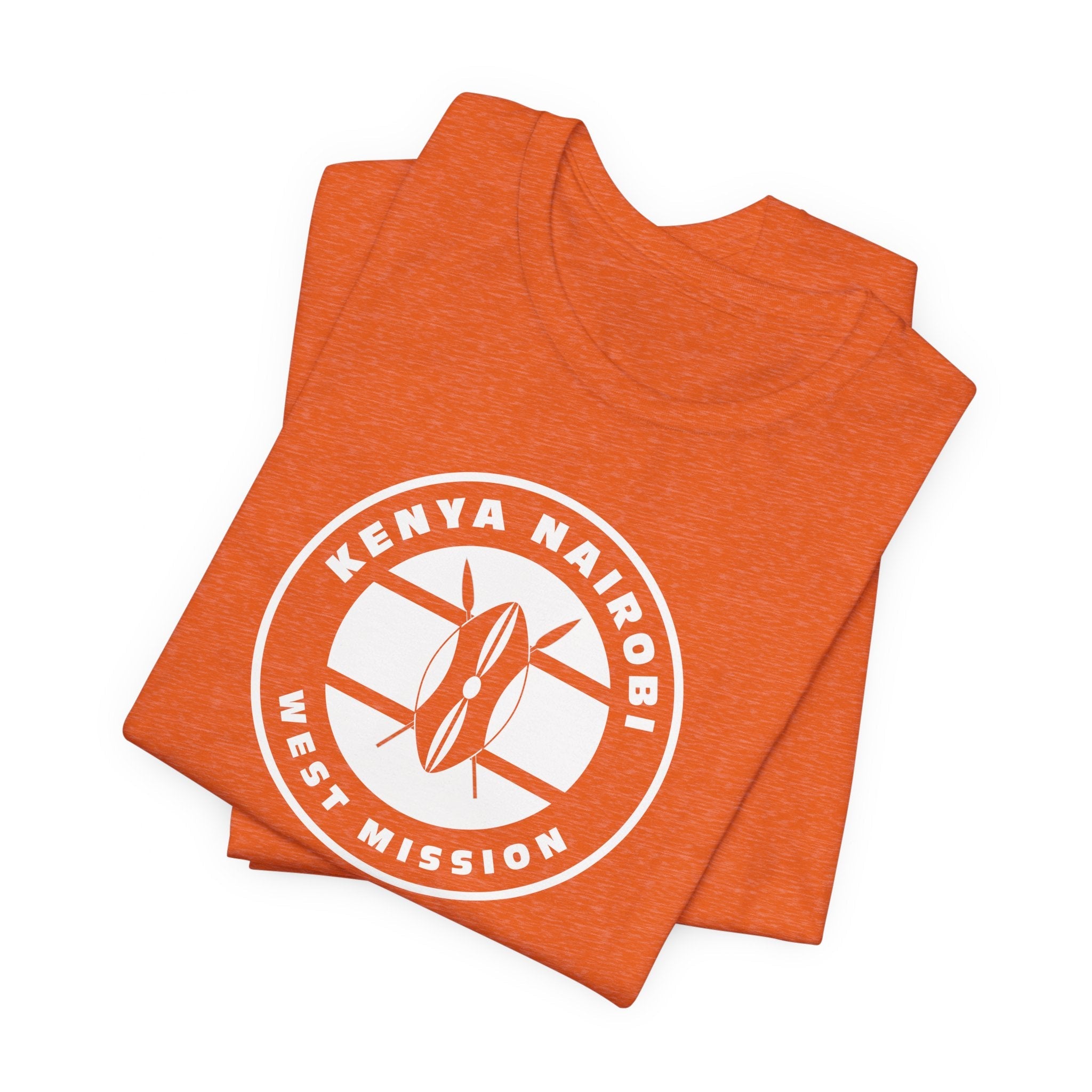 Kenya Nairobi West Mission Circular Monochrome Logo T-Shirt - Mission Wishlist - LDS Missionary Gift Store