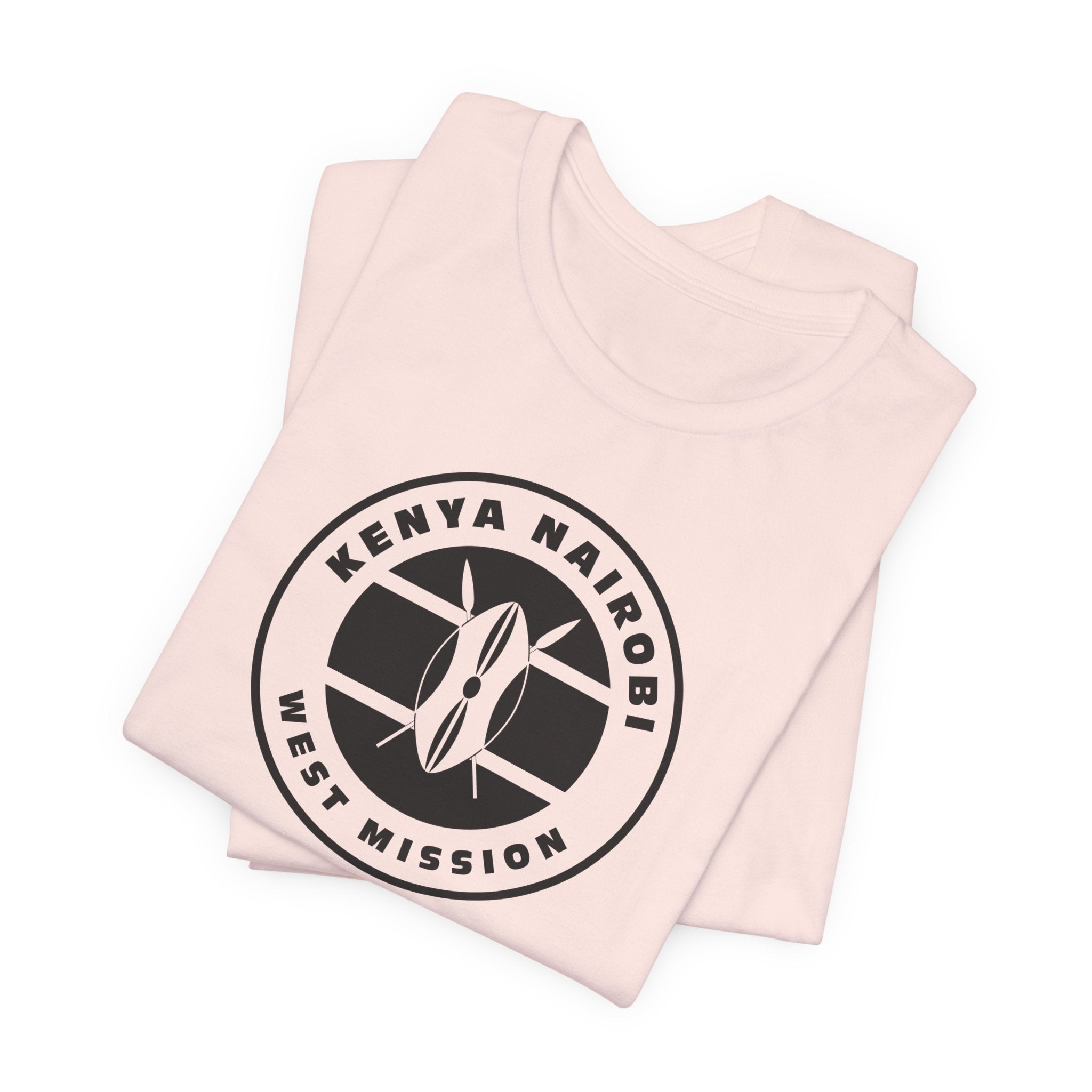 Kenya Nairobi West Mission Circular Monochrome Logo T-Shirt - Mission Wishlist - LDS Missionary Gift Store