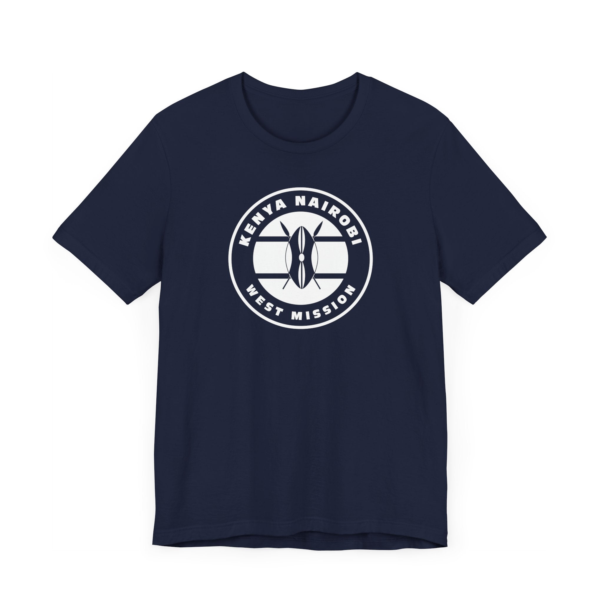 Kenya Nairobi West Mission Circular Monochrome Logo T-Shirt - Mission Wishlist - LDS Missionary Gift Store