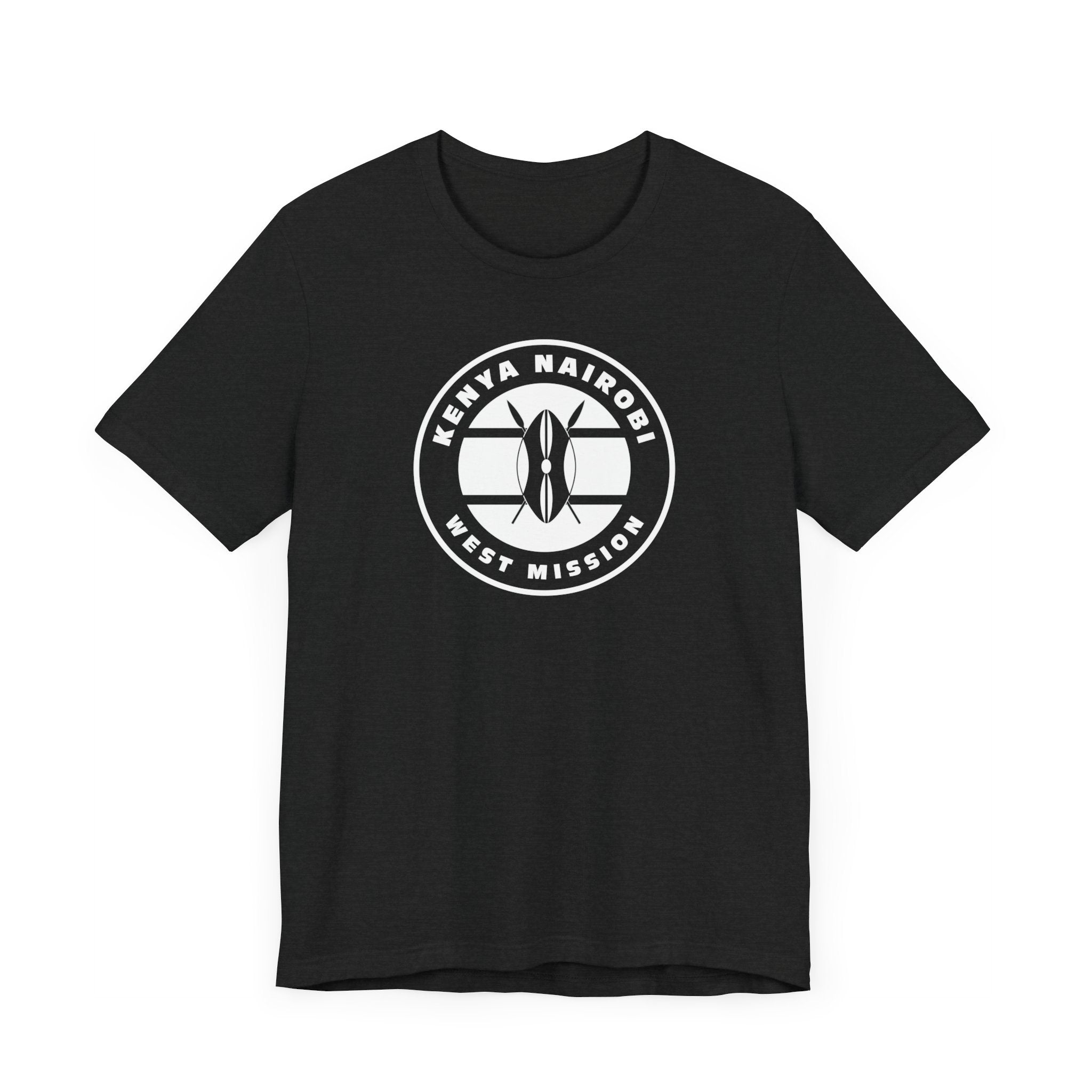 Kenya Nairobi West Mission Circular Monochrome Logo T-Shirt - Mission Wishlist - LDS Missionary Gift Store