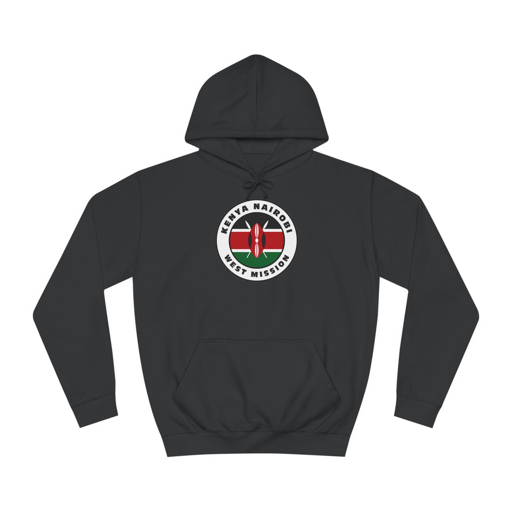 Kenya Nairobi West Mission Flag Logo (White Border) College Hoodie - Mission Wishlist - LDS Missionary Gift Store