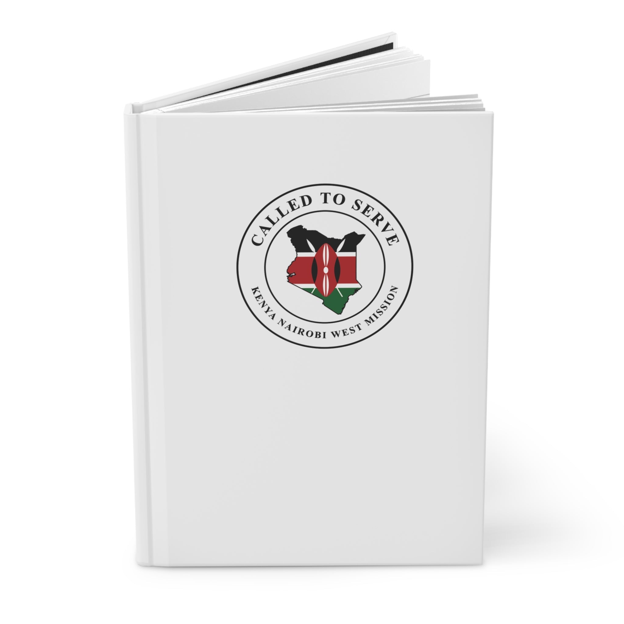 Kenya Nairobi West Mission Flag Map Called to Serve White Hardcover Journal Matte - Mission Wishlist - LDS Missionary Gift Store