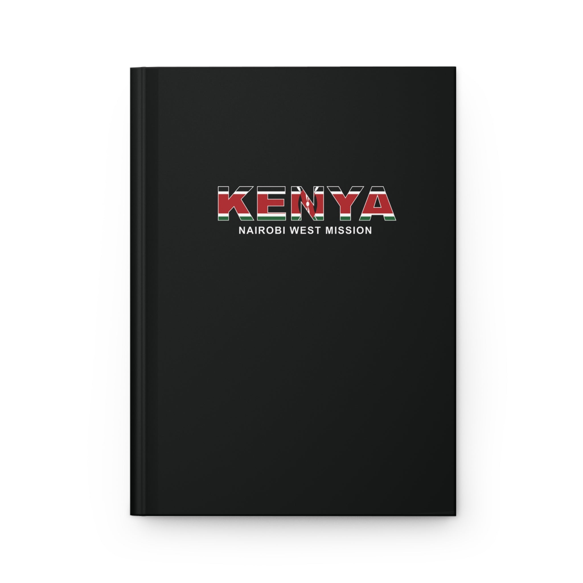 Kenya Nairobi West Mission Flag Title Black Hardcover Journal Matte - Mission Wishlist - LDS Missionary Gift Store