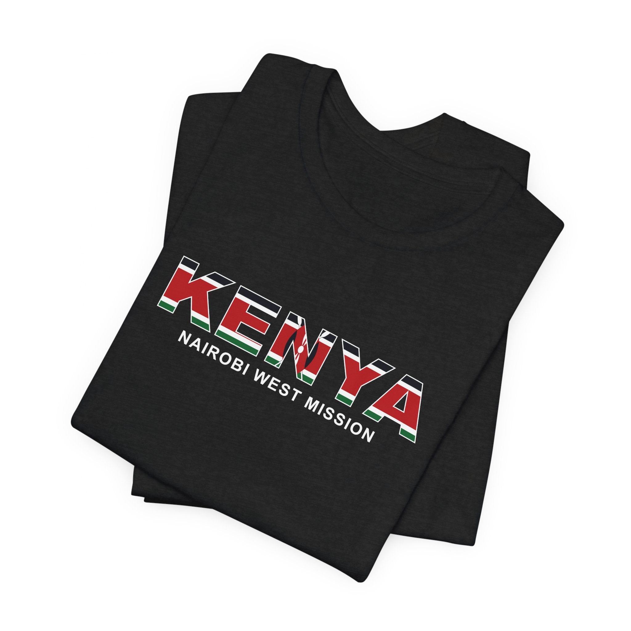 Kenya Nairobi West Mission Flag Title T-shirt - Mission Wishlist - LDS Missionary Gift Store