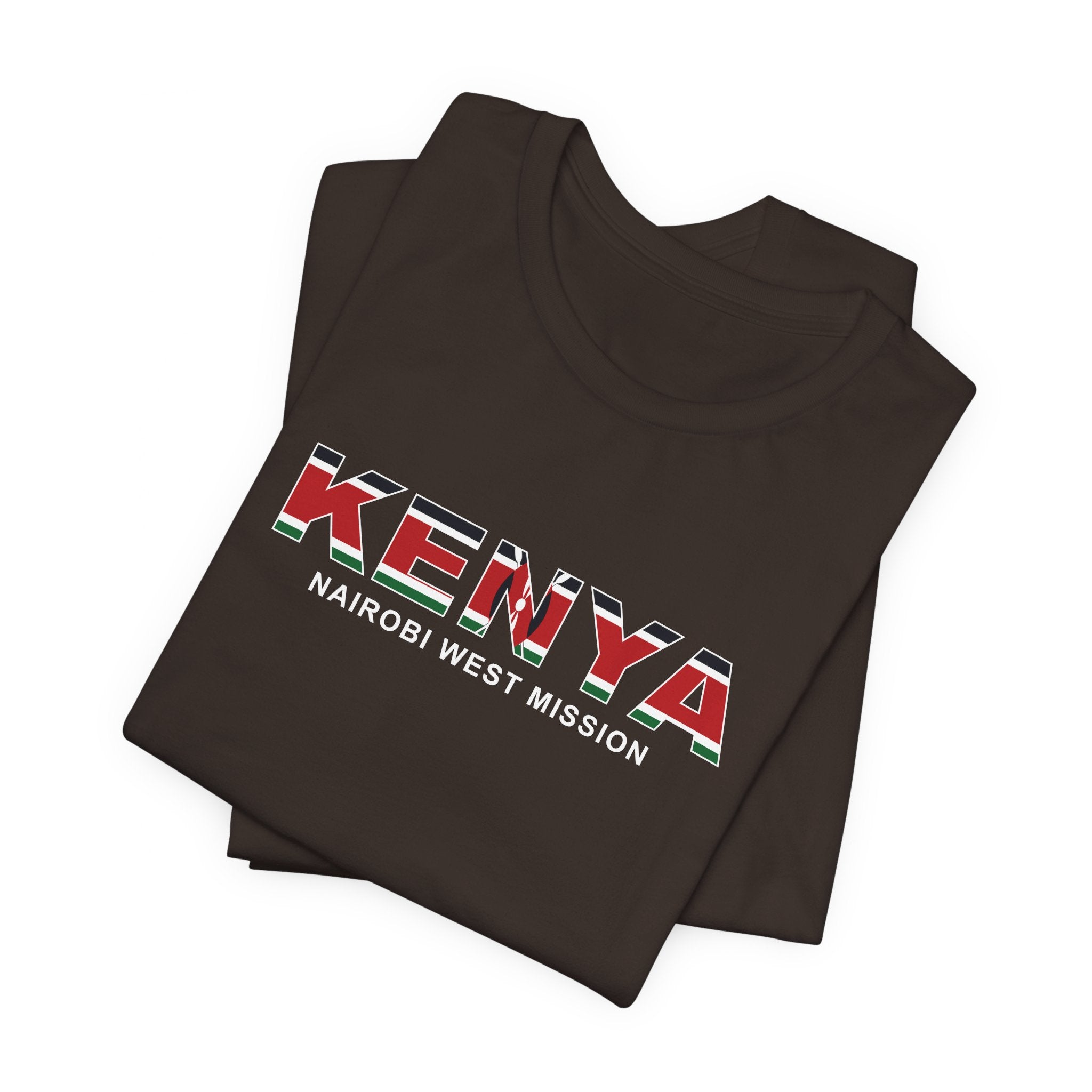 Kenya Nairobi West Mission Flag Title T-shirt - Mission Wishlist - LDS Missionary Gift Store