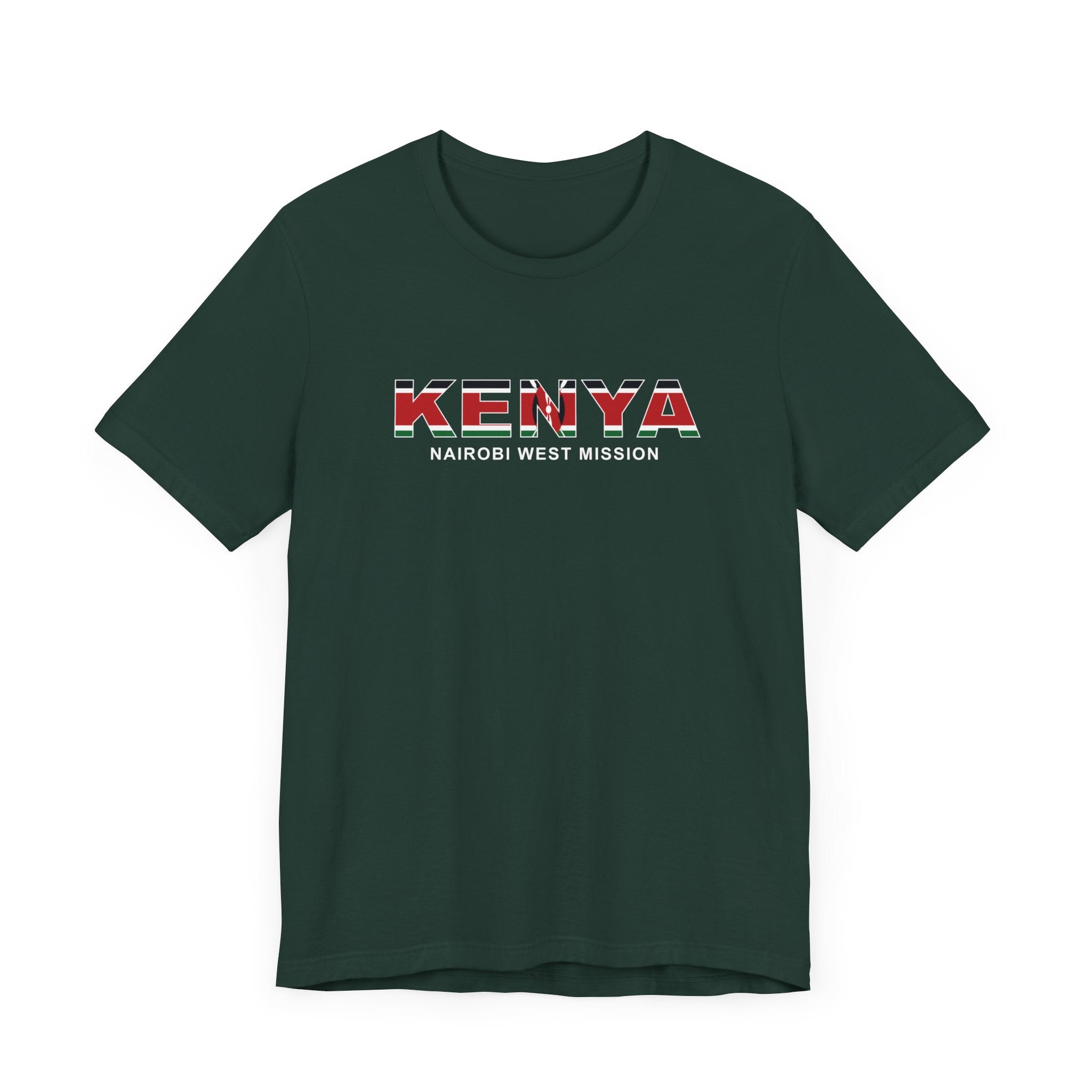 Kenya Nairobi West Mission Flag Title T-shirt - Mission Wishlist - LDS Missionary Gift Store