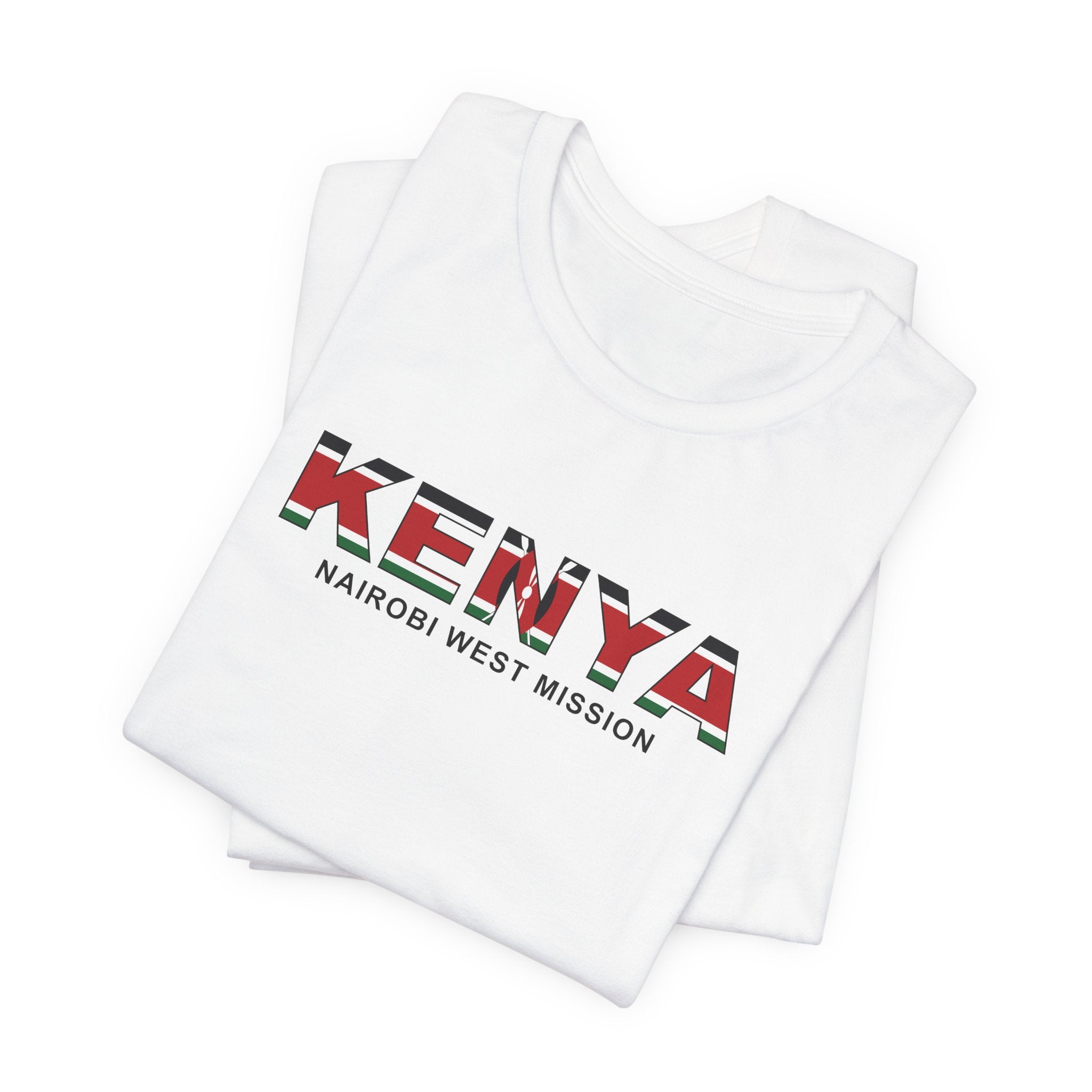Kenya Nairobi West Mission Flag Title T-shirt - Mission Wishlist - LDS Missionary Gift Store