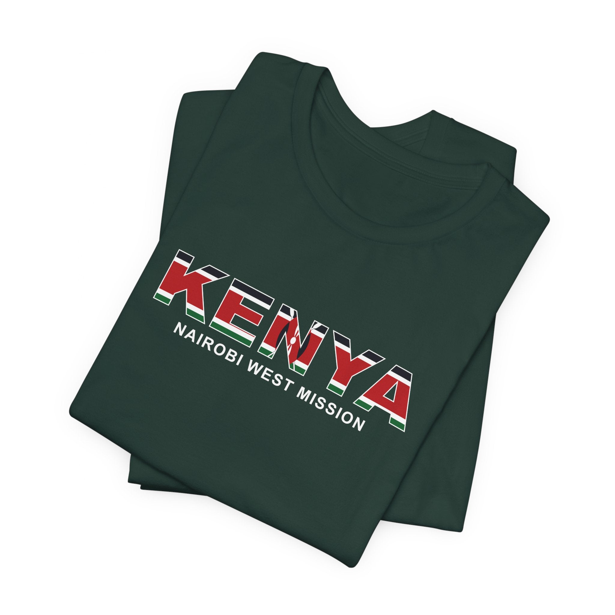 Kenya Nairobi West Mission Flag Title T-shirt - Mission Wishlist - LDS Missionary Gift Store