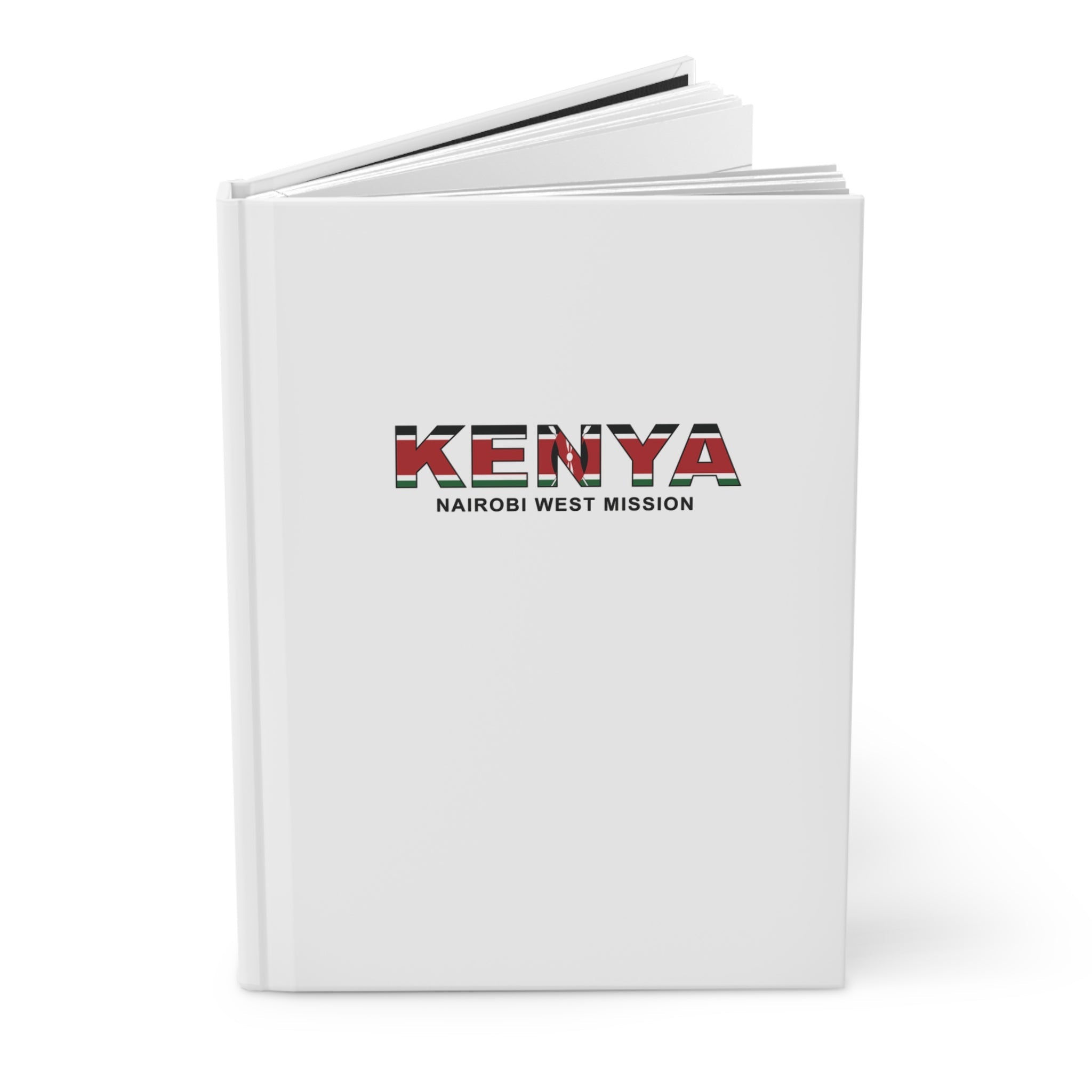 Kenya Nairobi West Mission Flag Title White Hardcover Journal Matte - Mission Wishlist - LDS Missionary Gift Store