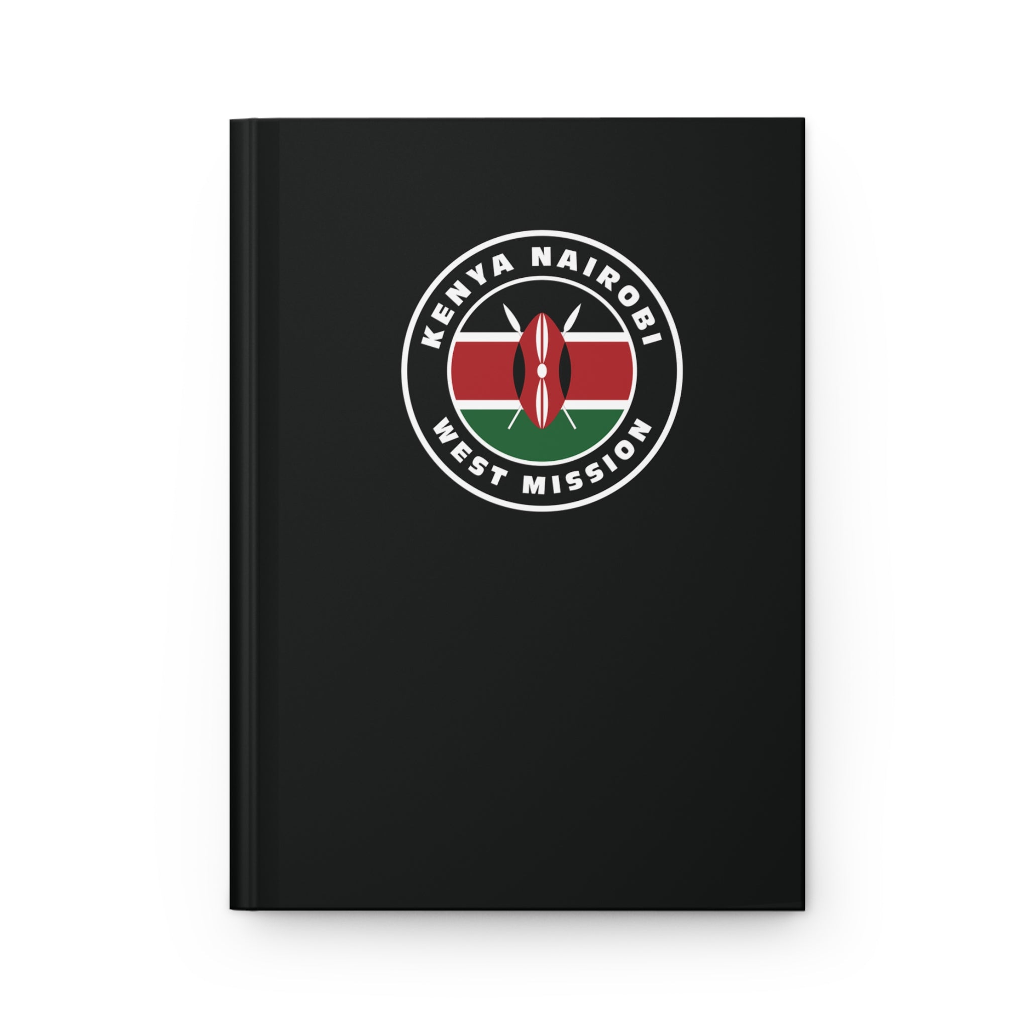 Kenya Nairobi West Mission Logo Design Black Hardcover Journal Matte - Mission Wishlist - LDS Missionary Gift Store