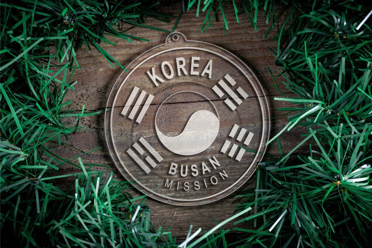 Korea Busan Mission Christmas Ornament - Latter-Day Saint LDS Missionary Gift - Book of Mormon