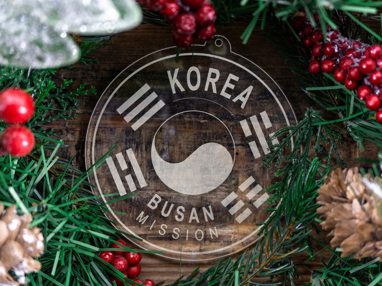 Korea Busan Mission Christmas Ornament - Latter-Day Saint LDS Missionary Gift - Book of Mormon