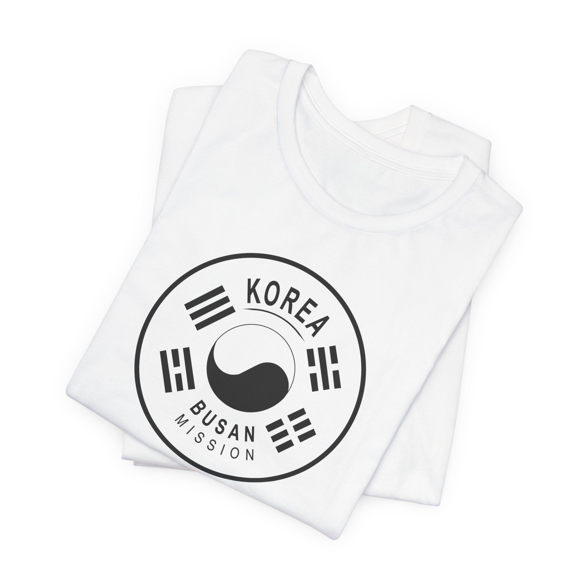 Korea Busan Mission Circular Monochrome Logo T-Shirt - Mission Wishlist - LDS Missionary Gift Store