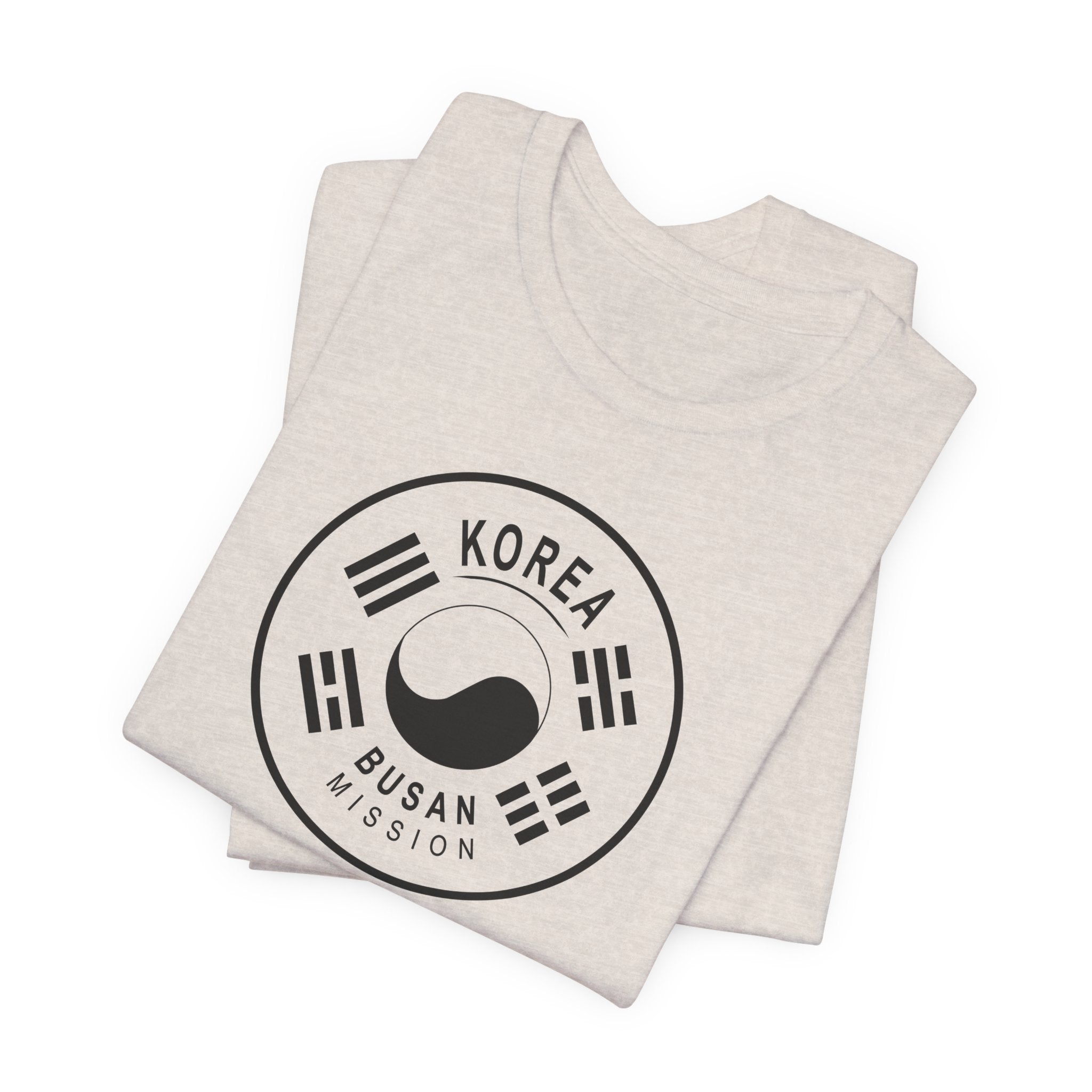 Korea Busan Mission Circular Monochrome Logo T-Shirt - Mission Wishlist - LDS Missionary Gift Store