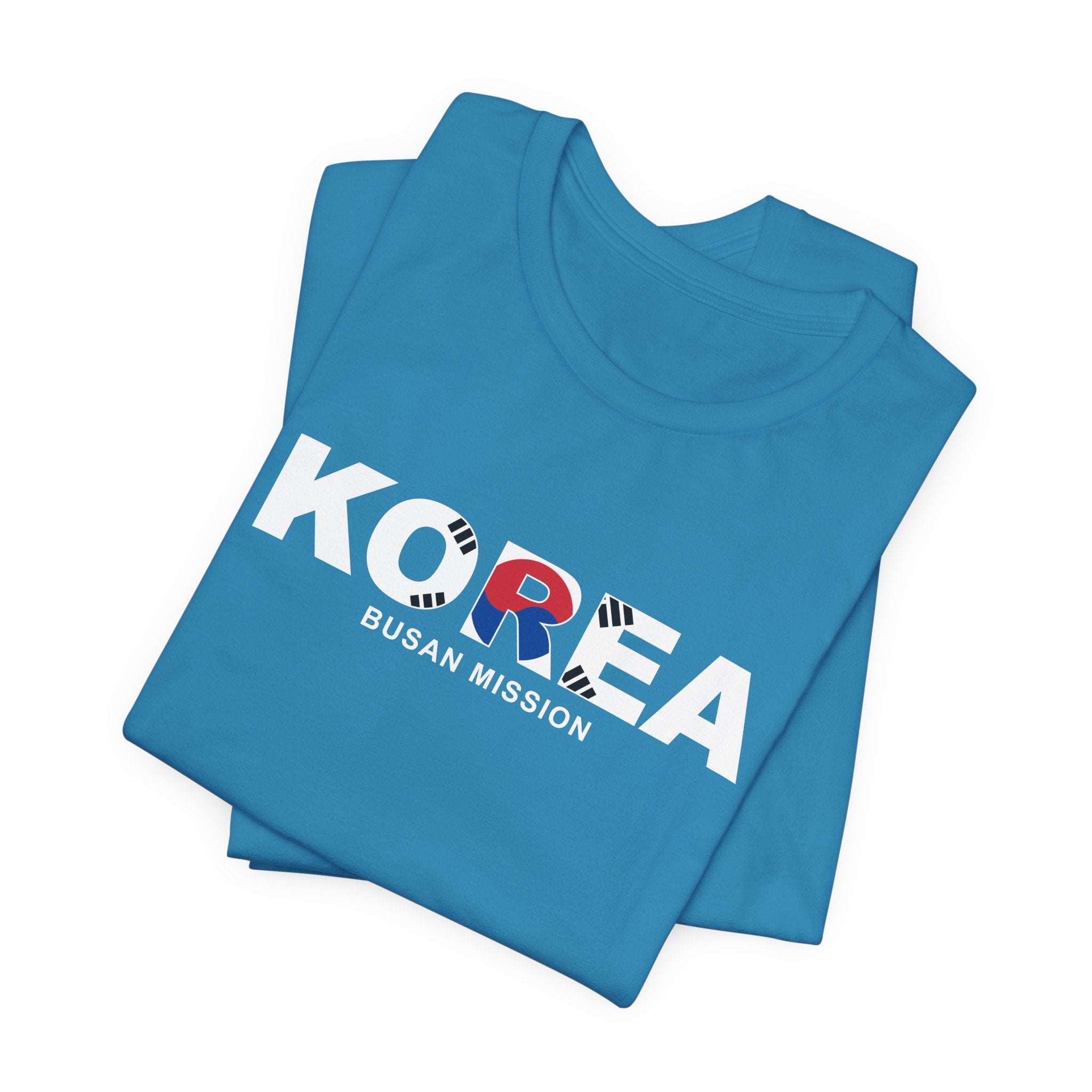 Korea Busan Mission Flag Title T-shirt - Latter-Day Saint LDS Missionary Gift - Book of Mormon