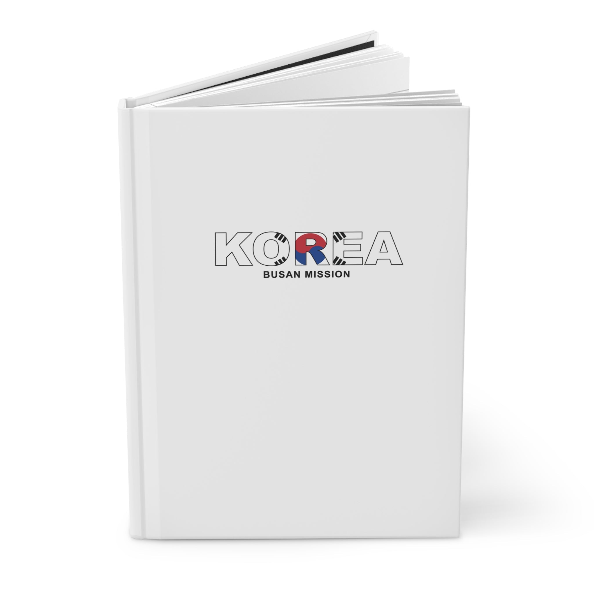 Korea Busan Mission Flag Title White Hardcover Journal Matte - Latter-Day Saint LDS Missionary Gift - Book of Mormon