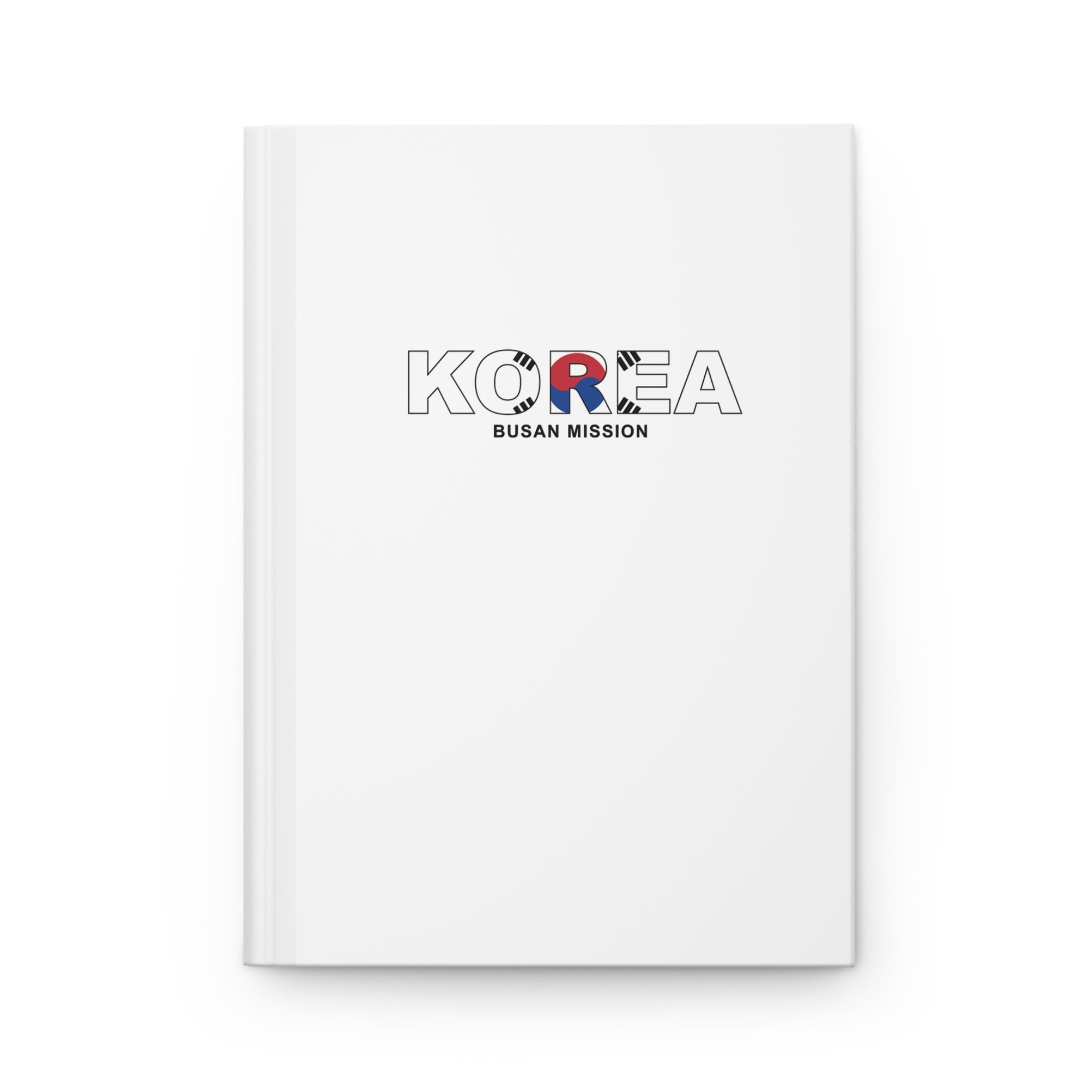 Korea Busan Mission Flag Title White Hardcover Journal Matte - Latter-Day Saint LDS Missionary Gift - Book of Mormon