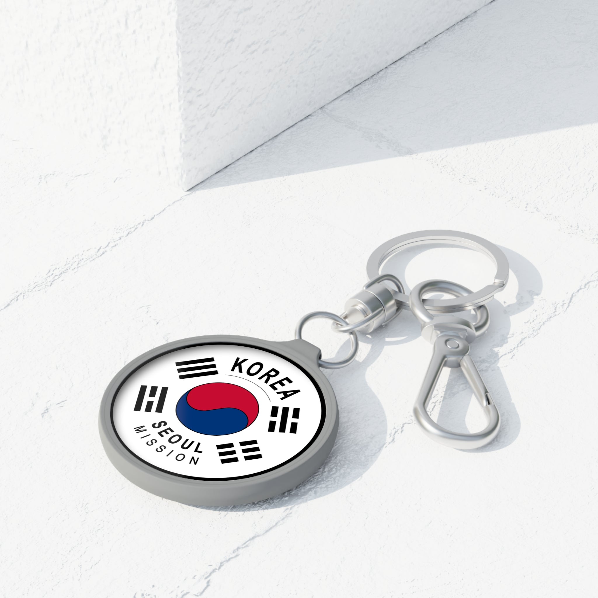Korea Seoul Mission Circle Flag Key Tag - Latter-Day Saint LDS Missionary Gift - Book of Mormon