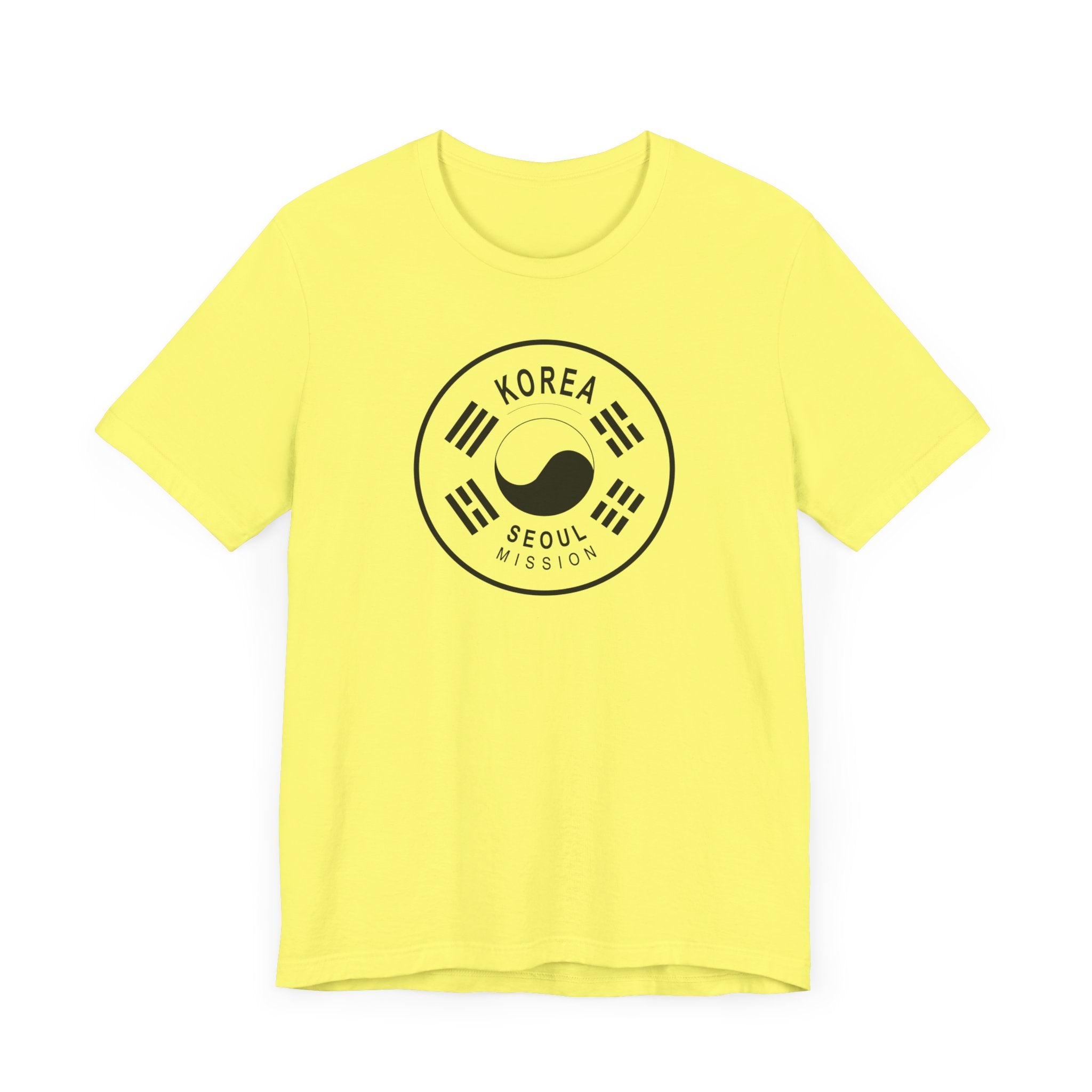 Korea Seoul Mission Circular Monochrome Logo T-Shirt - Latter-Day Saint LDS Missionary Gift - Book of Mormon