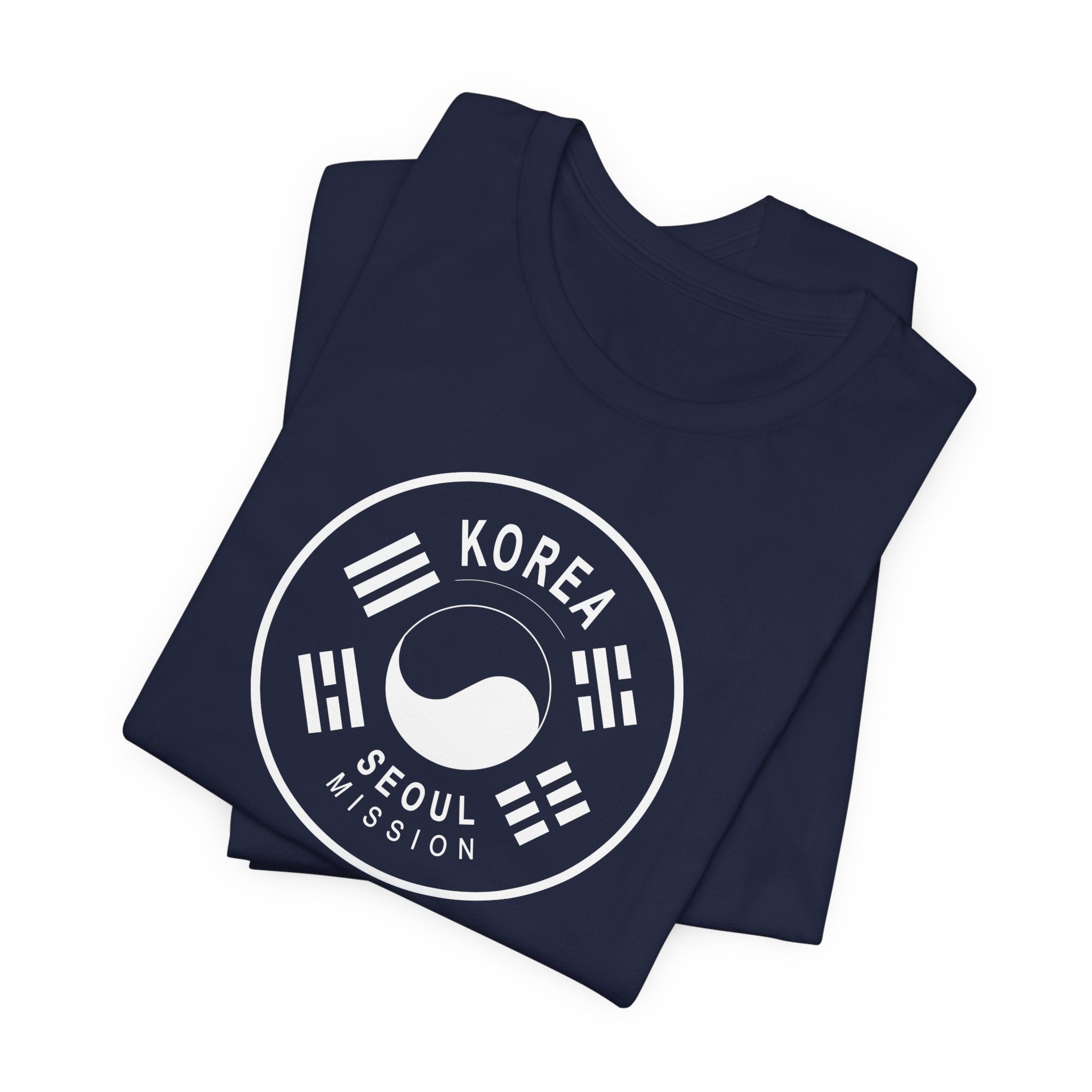 Korea Seoul Mission Circular Monochrome Logo T-Shirt - Latter-Day Saint LDS Missionary Gift - Book of Mormon