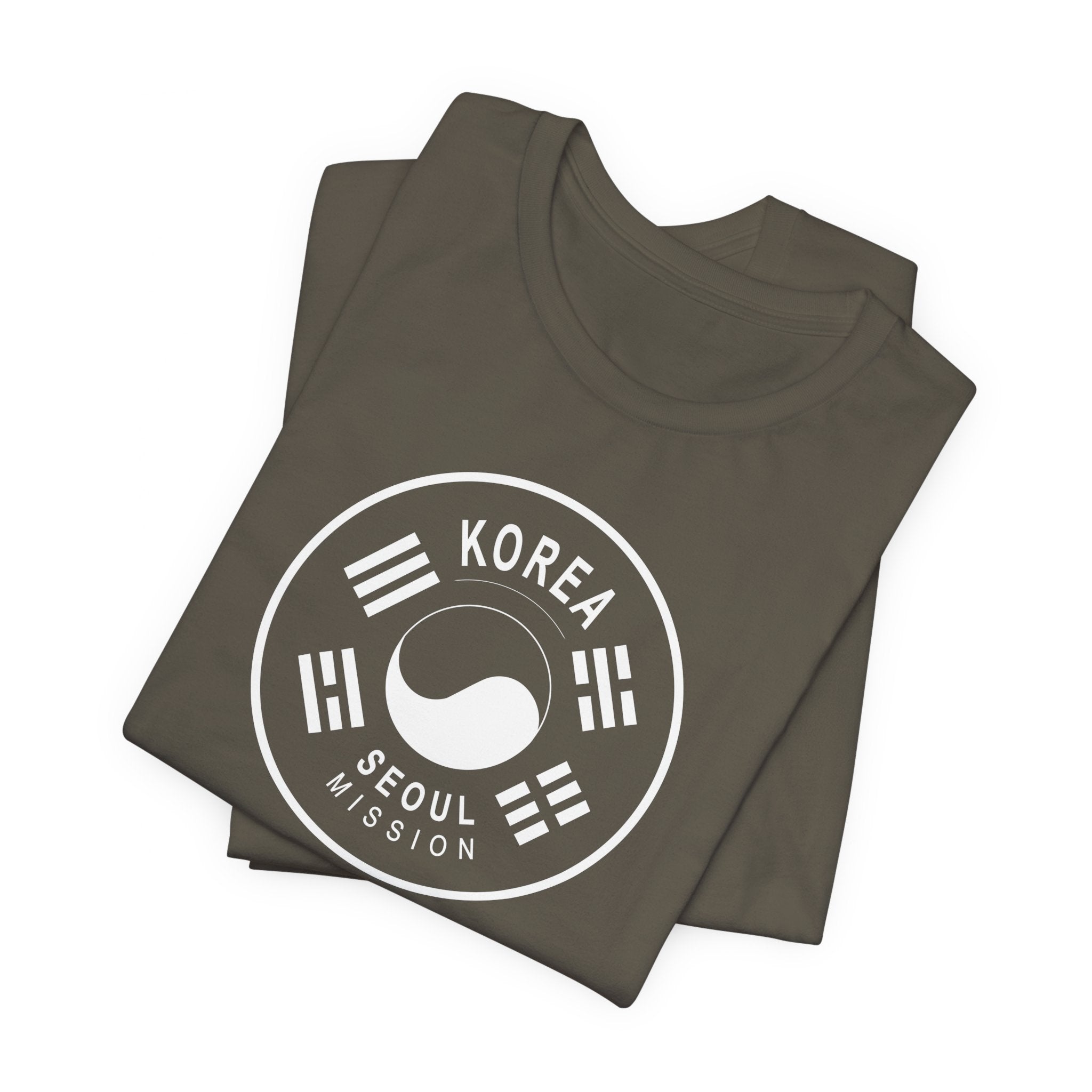 Korea Seoul Mission Circular Monochrome Logo T-Shirt - Latter-Day Saint LDS Missionary Gift - Book of Mormon