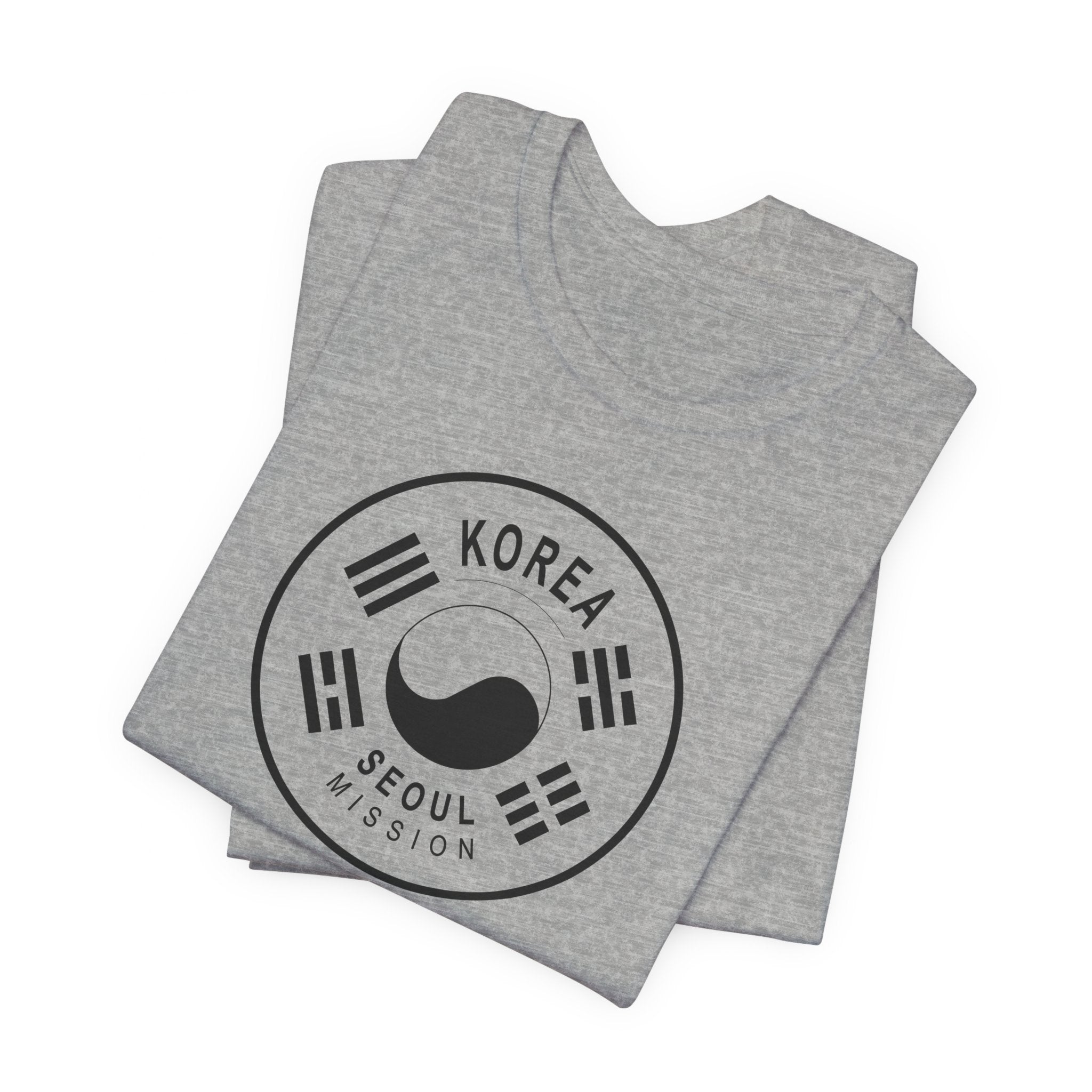 Korea Seoul Mission Circular Monochrome Logo T-Shirt - Latter-Day Saint LDS Missionary Gift - Book of Mormon