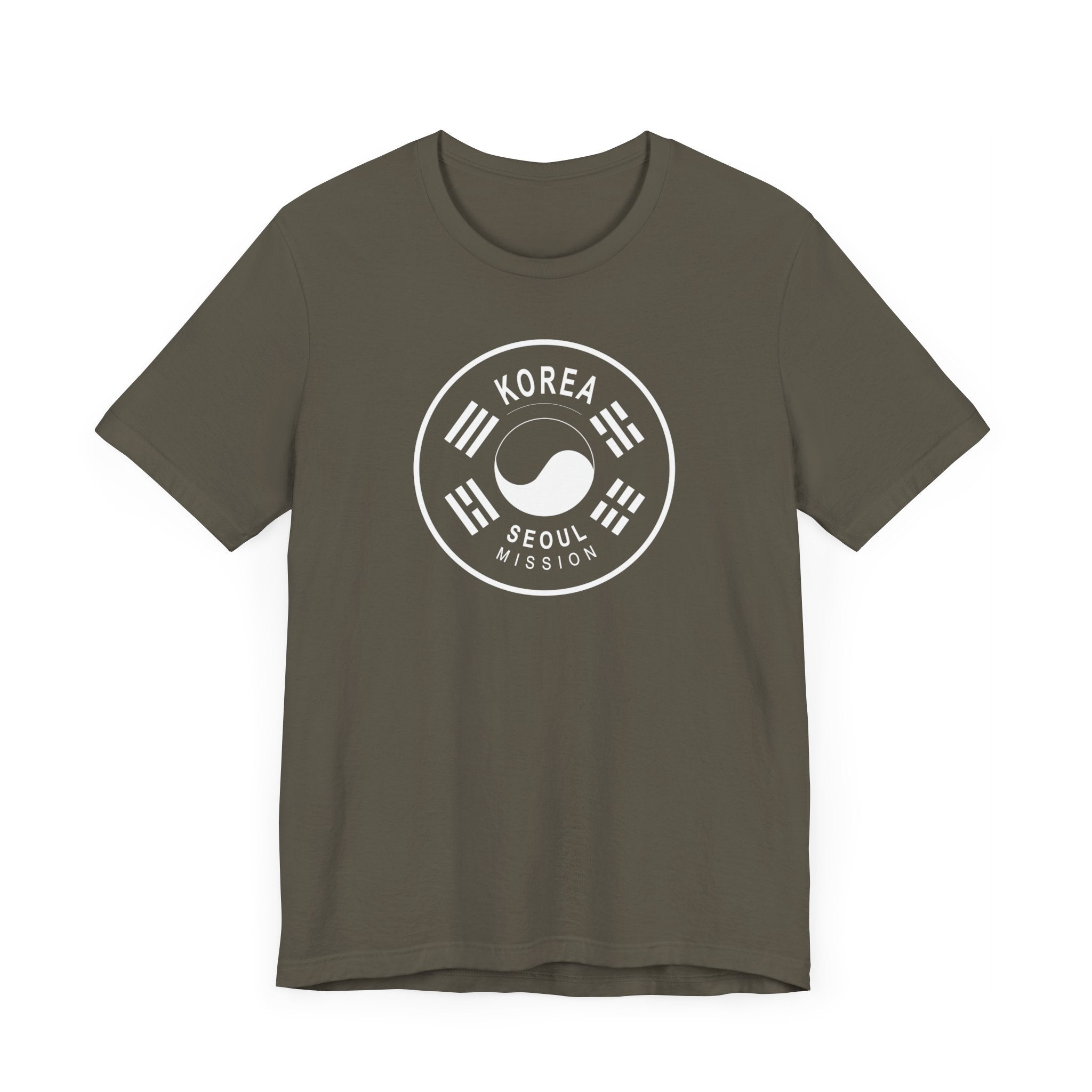 Korea Seoul Mission Circular Monochrome Logo T-Shirt - Latter-Day Saint LDS Missionary Gift - Book of Mormon