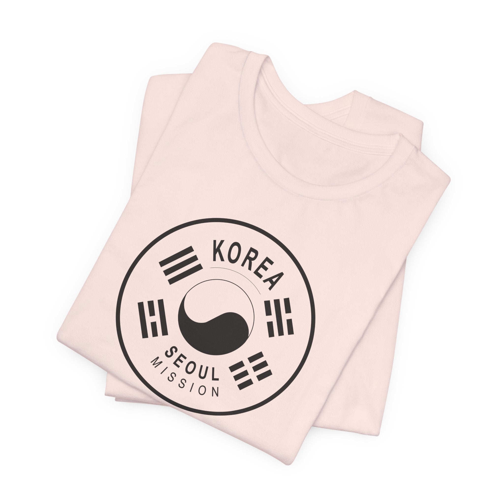 Korea Seoul Mission Circular Monochrome Logo T-Shirt - Latter-Day Saint LDS Missionary Gift - Book of Mormon