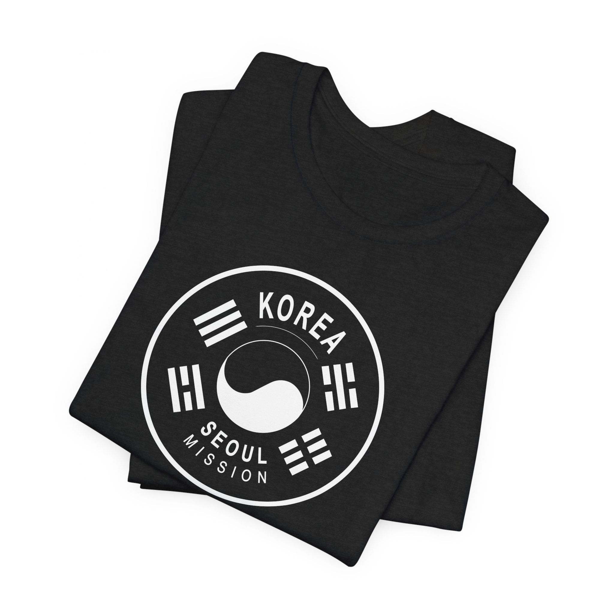 Korea Seoul Mission Circular Monochrome Logo T-Shirt - Latter-Day Saint LDS Missionary Gift - Book of Mormon