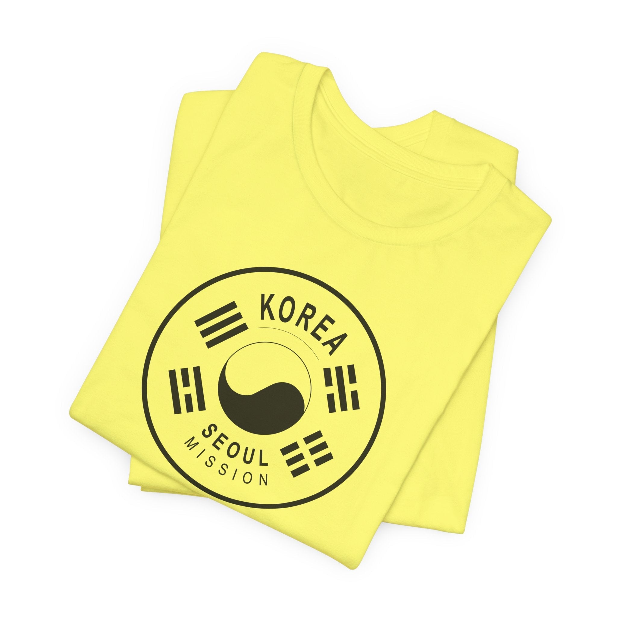Korea Seoul Mission Circular Monochrome Logo T-Shirt - Latter-Day Saint LDS Missionary Gift - Book of Mormon