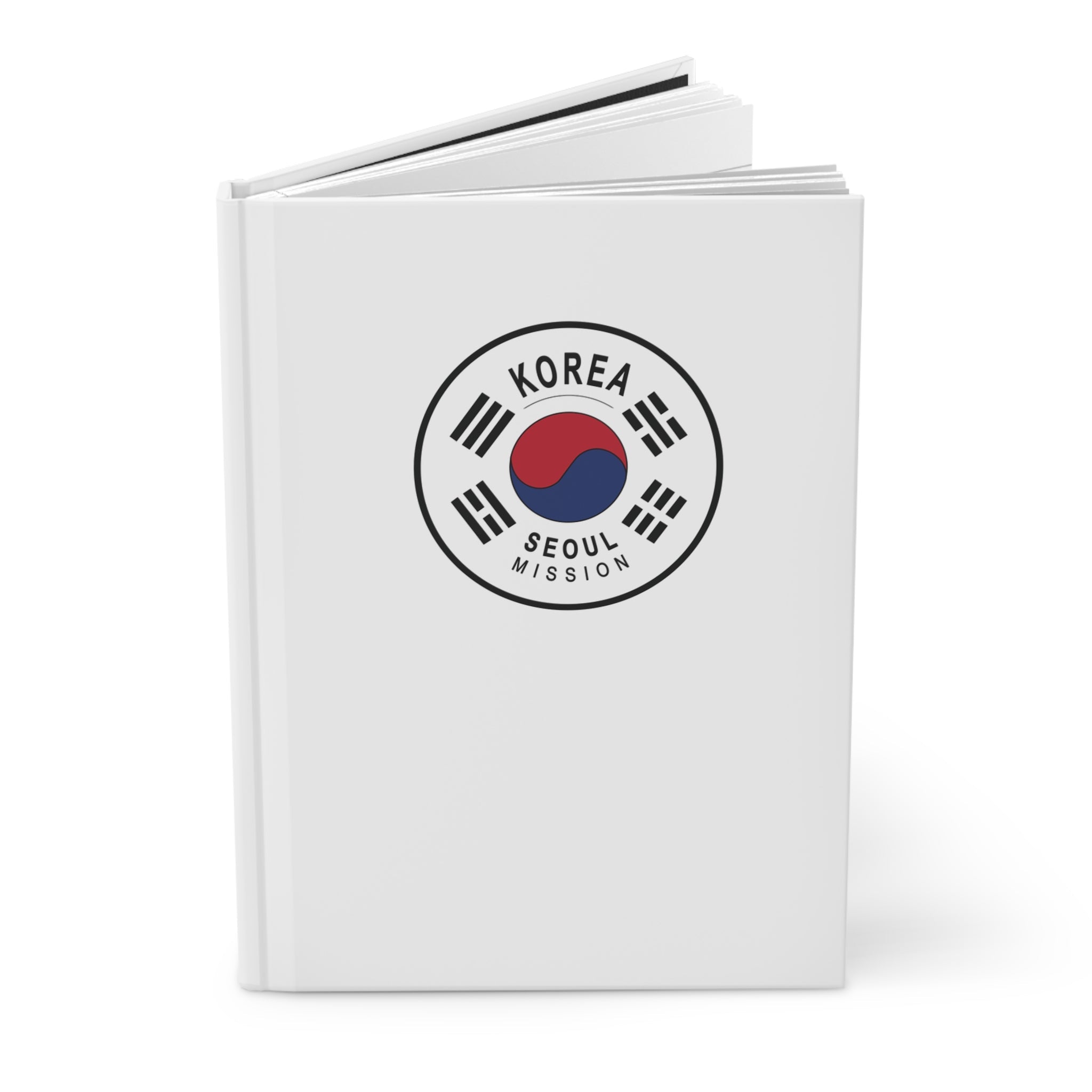 Korea Seoul Mission Logo Design White Hardcover Journal Matte - Latter-Day Saint LDS Missionary Gift - Book of Mormon