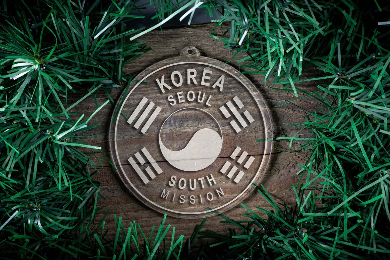 Korea Seoul South Mission Christmas Ornament - Latter-Day Saint LDS Missionary Gift - Book of Mormon