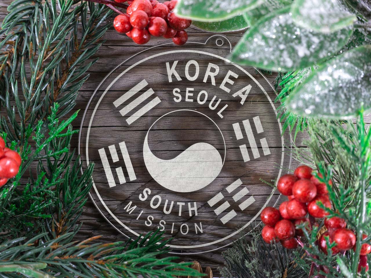 Korea Seoul South Mission Christmas Ornament - Latter-Day Saint LDS Missionary Gift - Book of Mormon