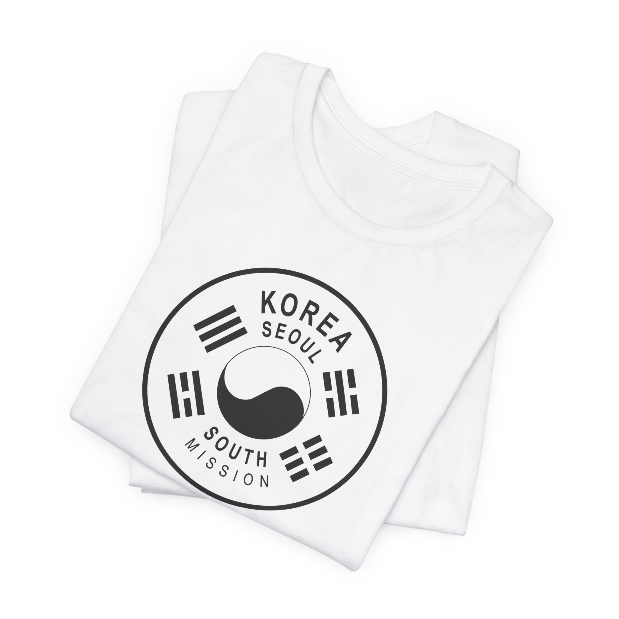 Korea Seoul South Mission Circular Monochrome Logo T-Shirt - Mission Wishlist - LDS Missionary Gift Store