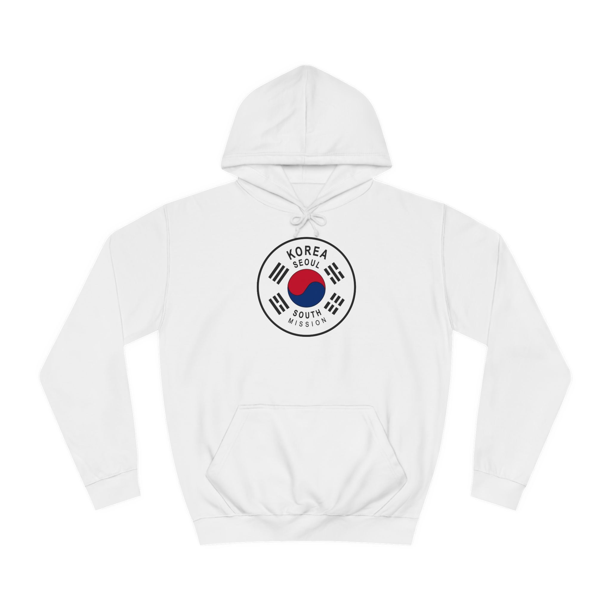 Korea Seoul South Mission Flag Logo (White Border) College Hoodie - Mission Wishlist - LDS Missionary Gift Store