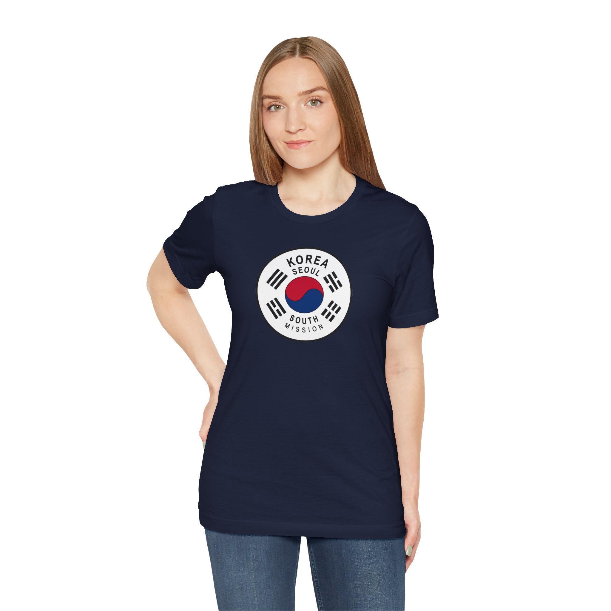 Korea Seoul South Mission Flag Logo (White Border) T-shirt - Mission Wishlist - LDS Missionary Gift Store