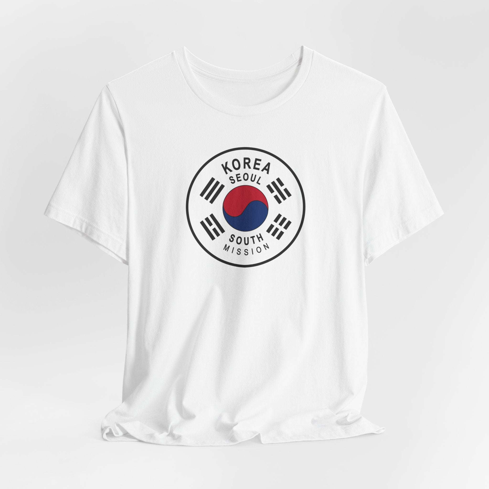 Korea Seoul South Mission Flag Logo (White Border) T-shirt - Mission Wishlist - LDS Missionary Gift Store