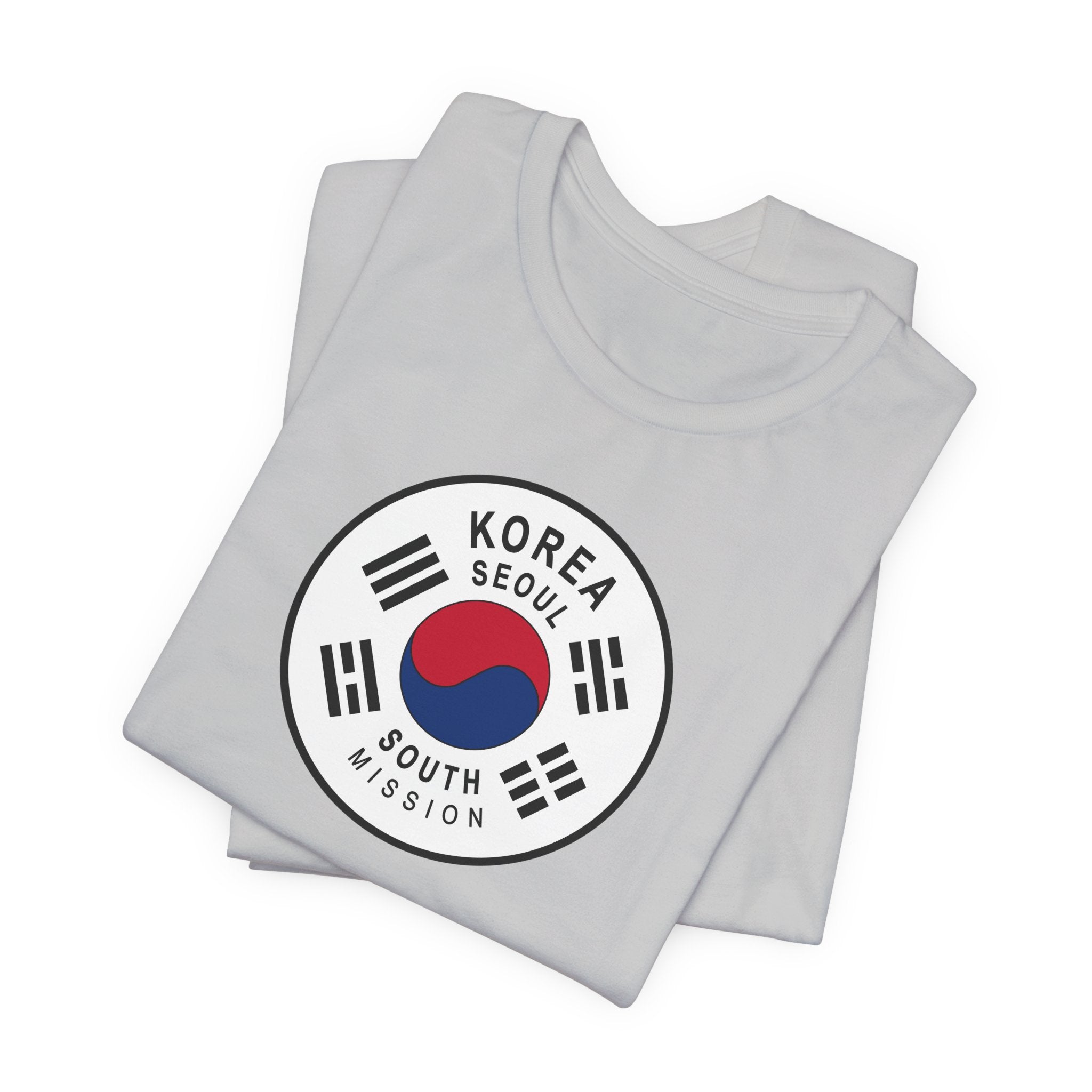 Korea Seoul South Mission Flag Logo (White Border) T-shirt - Mission Wishlist - LDS Missionary Gift Store