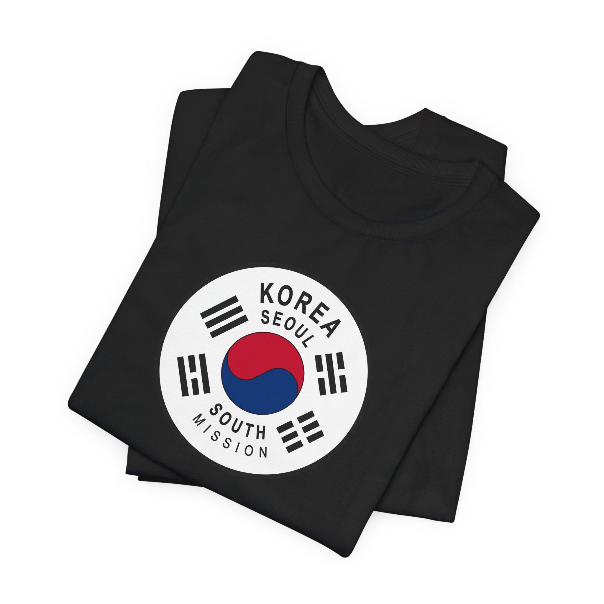 Korea Seoul South Mission Flag Logo (White Border) T-shirt - Mission Wishlist - LDS Missionary Gift Store